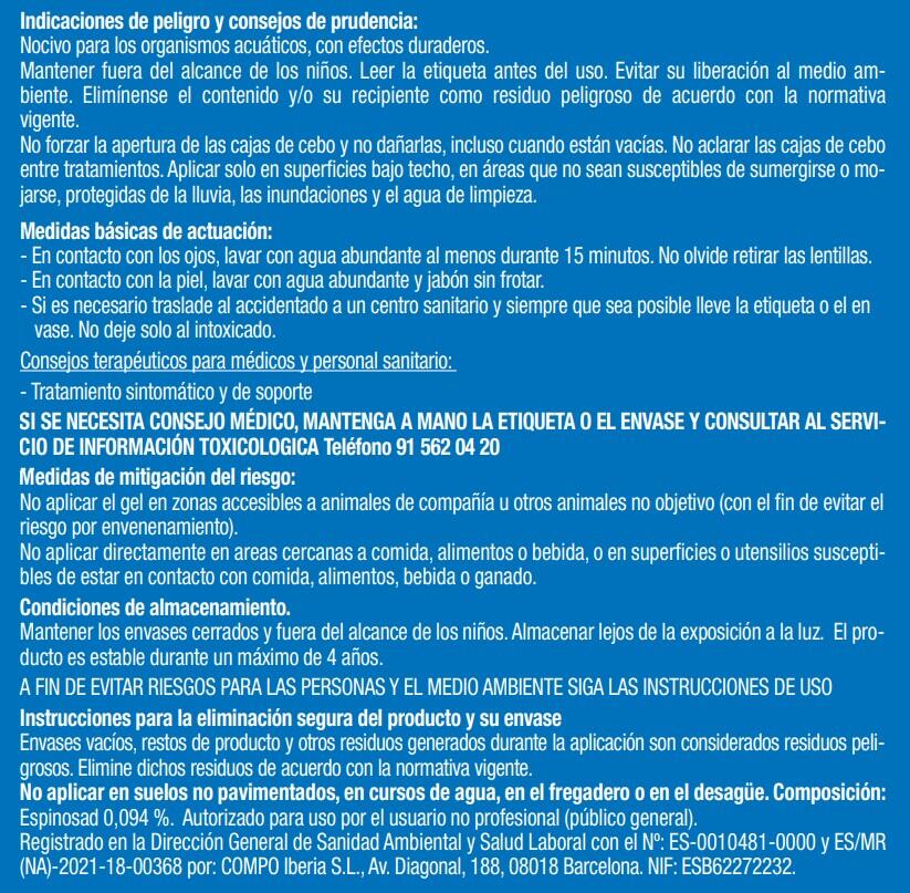Cebo antihormigas COMPO uso interior y exterior 2 unidades x 5gr - 4
