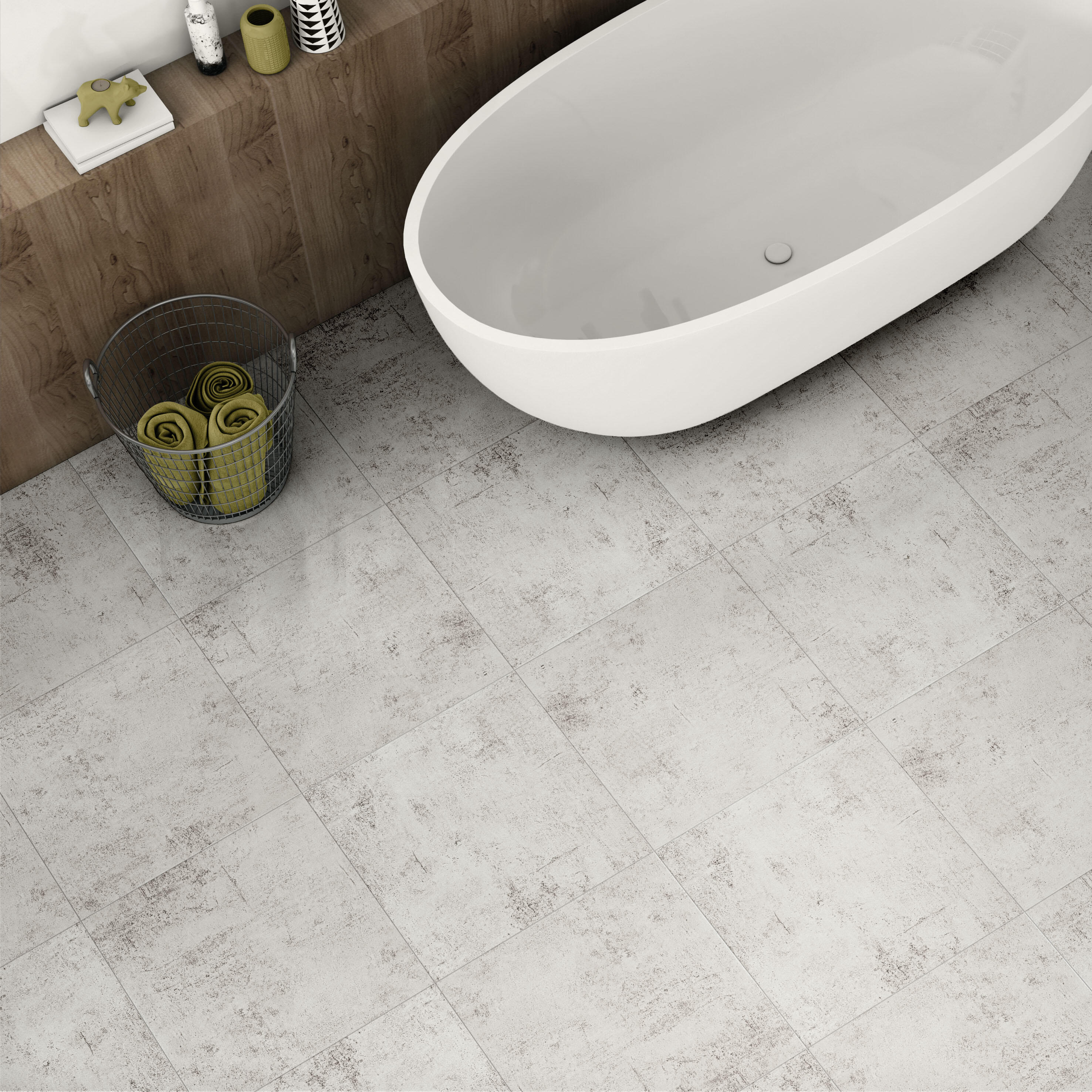 PART1:=Carrelage mur intérieur / sol intérieureffet béton gris clair Alma l.45 x - 2