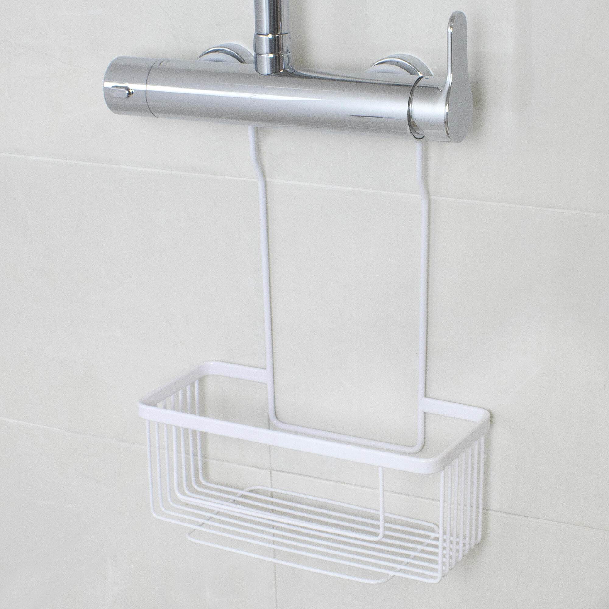 Organizador de ducha Cesto Ducha blanco 26x38x11 cm - 3