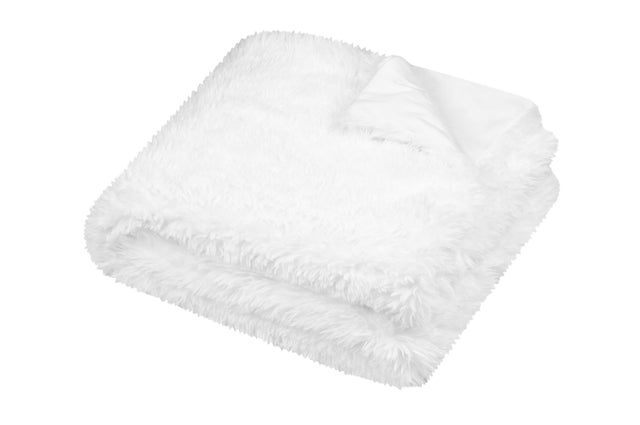 Plaid Cosylife, blanc l.130 x L.160 cm