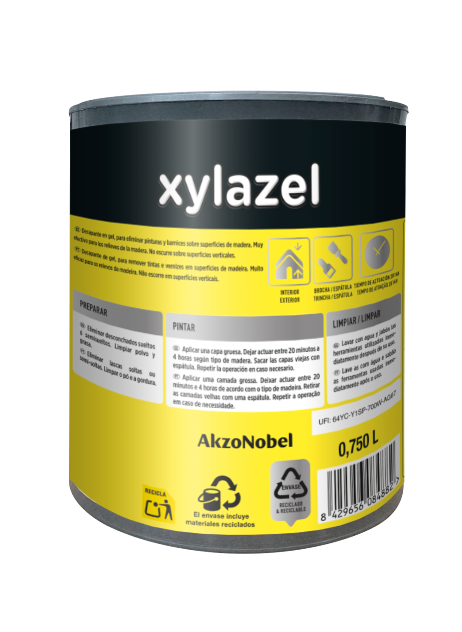 Decapante para madera exterior XYLAZEL 750 ml - 2