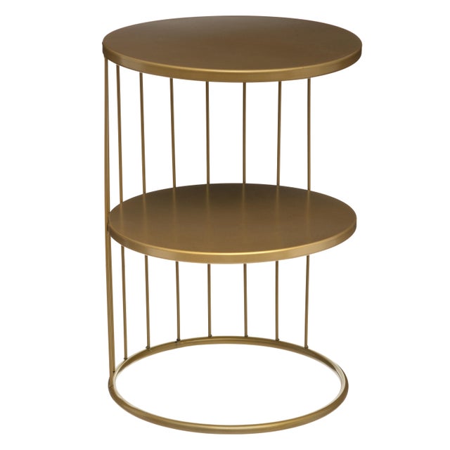 Table d'appoint en métal Kobu doré