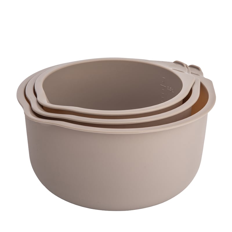 Zestaw 3 misek 1.5 l 2 l 3 l taupe