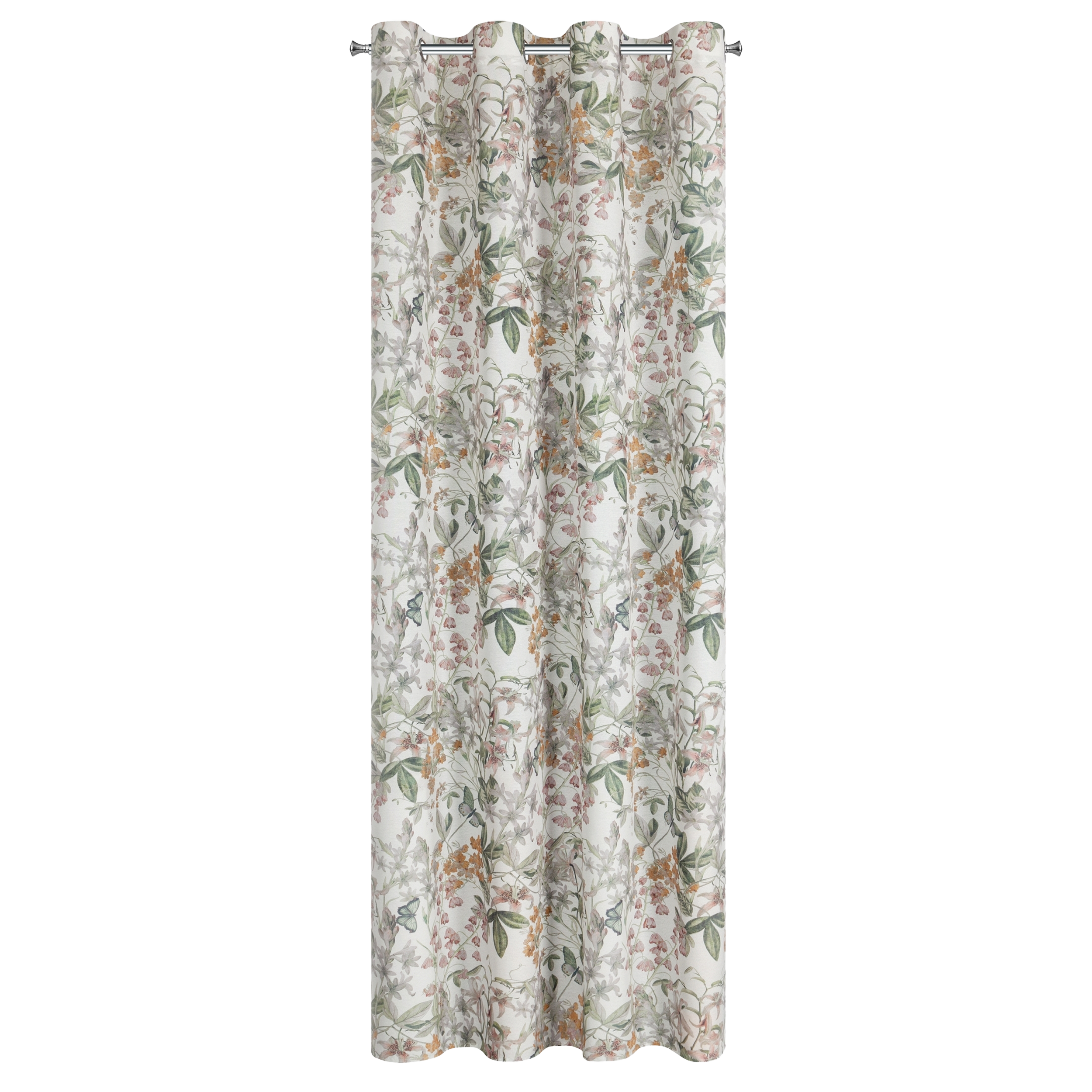 Zasłona Venus Botanic zielono-żółta 140 x 250 cm na przelotkach