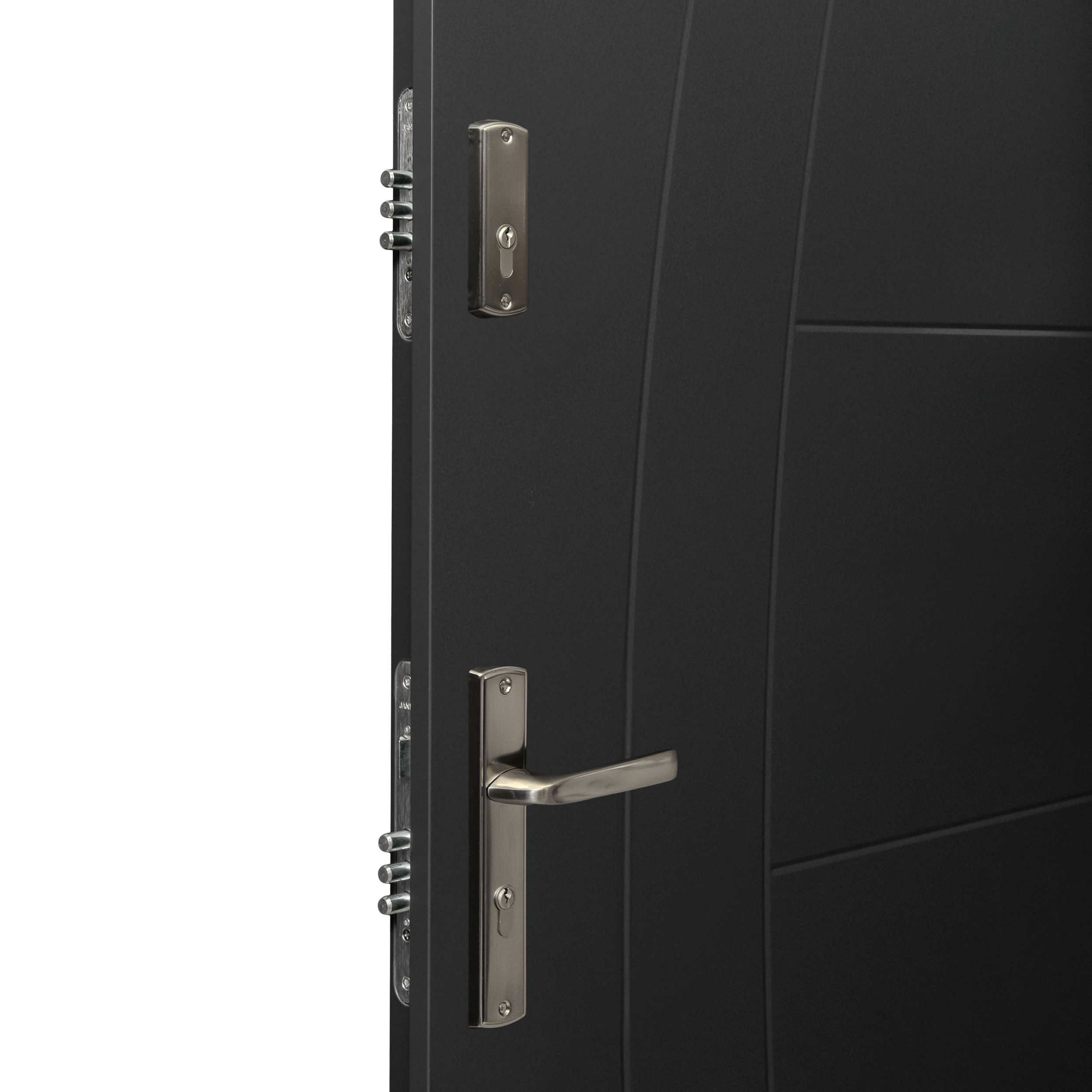 Drzwi stalowe zewnętrzne wejściowe Hawr antracytowe 90 prawe - 3