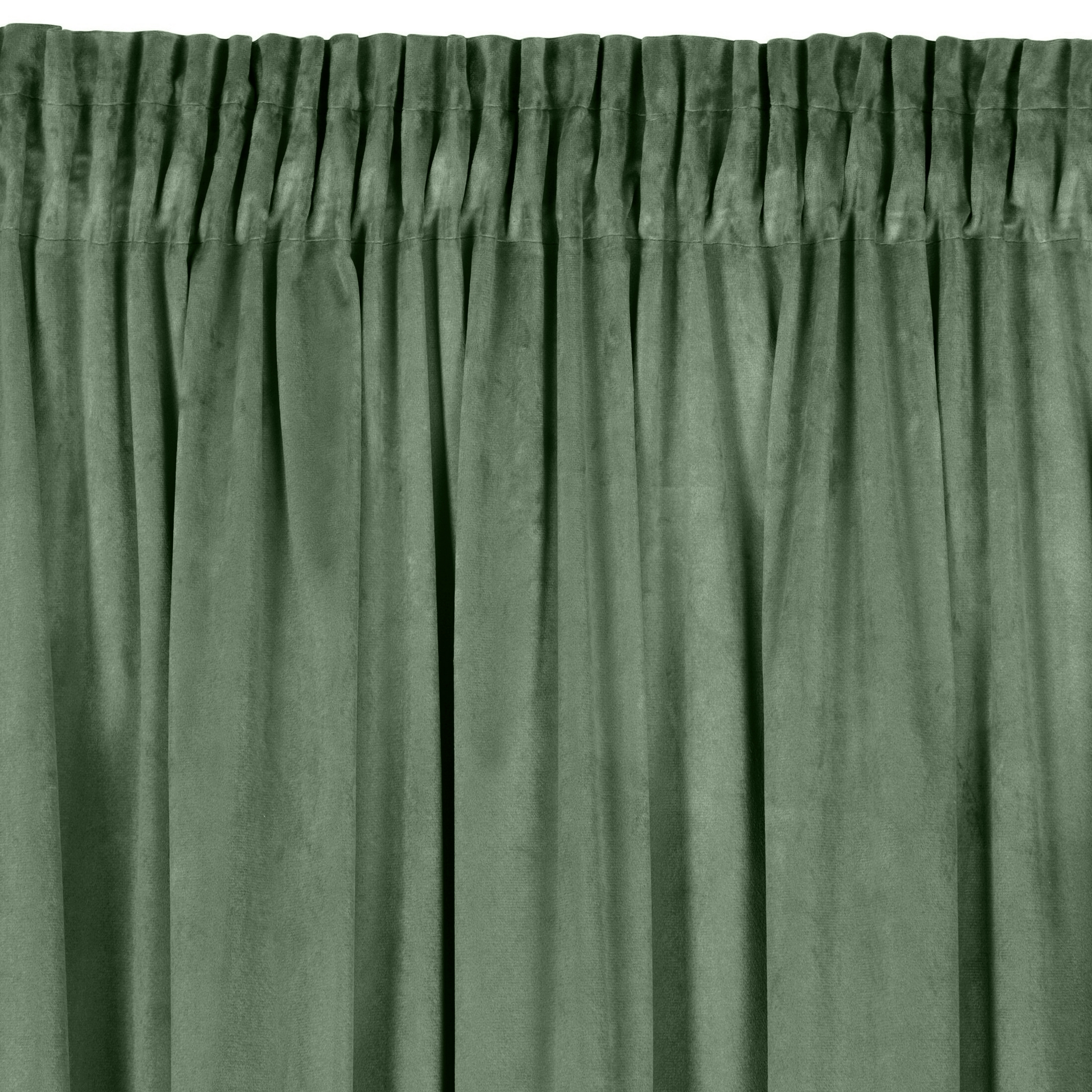 Zasłona na taśmę 140x270 cm zielona ciemna miętowa Melanie EUROFIRANY - 3