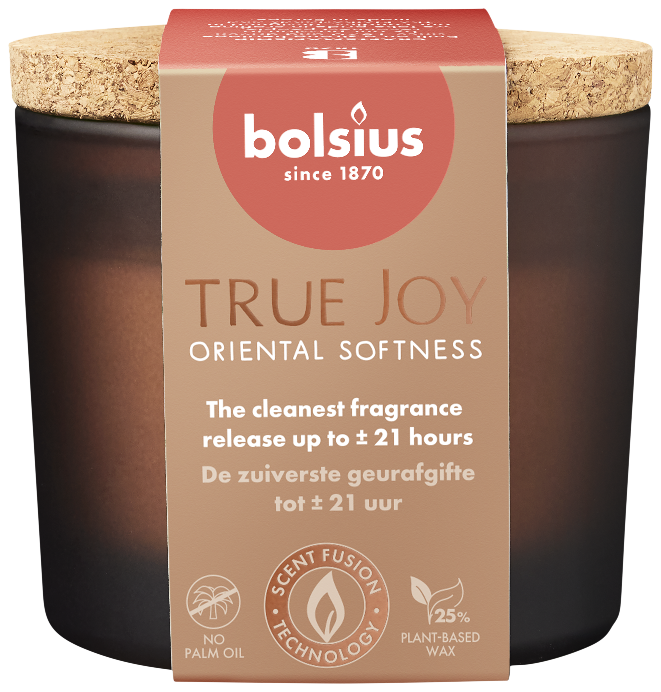 Świeca zapachowa Bolsius True Joy Oriental Softness 21 godzin