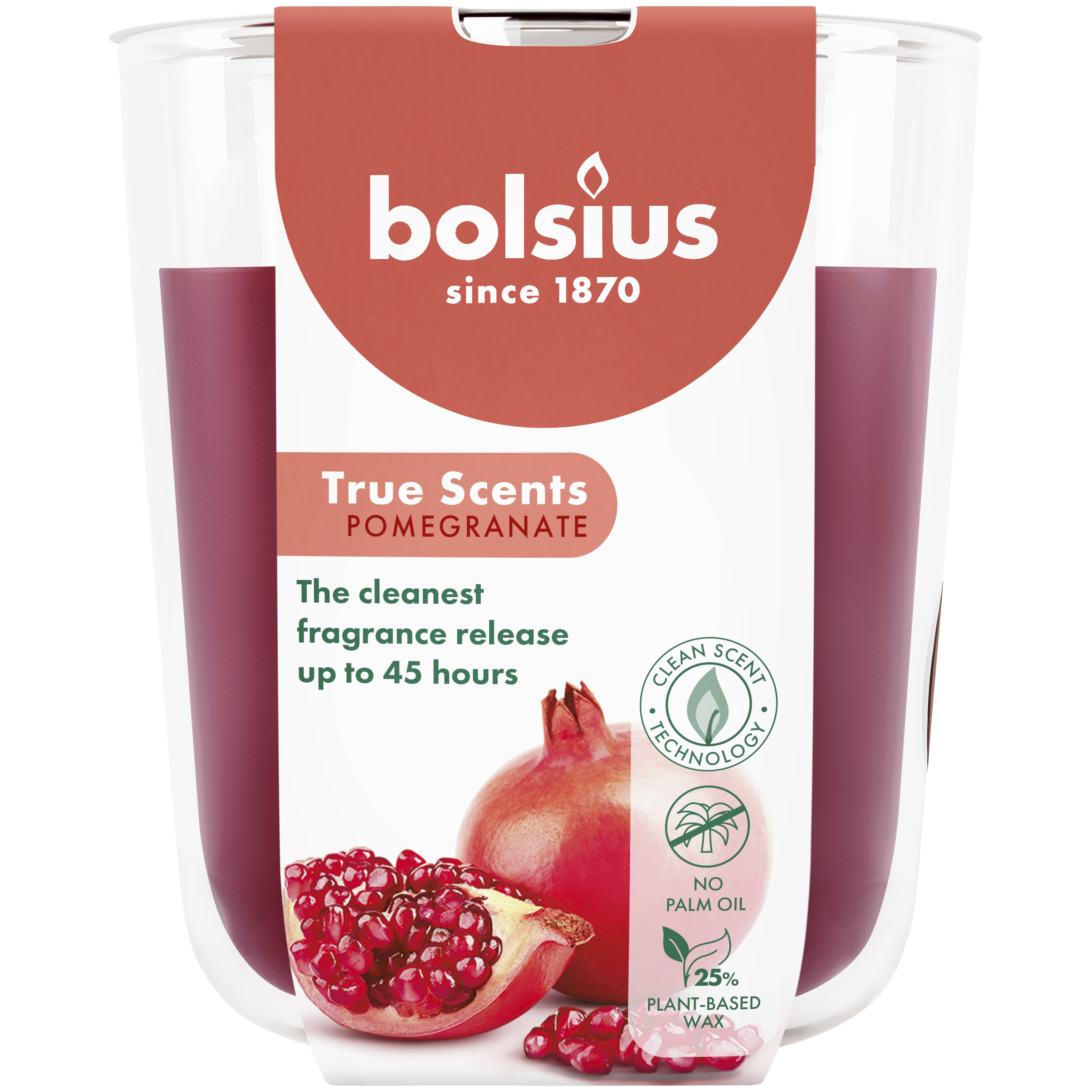 Świeca zapachowa Pomegranate Bolsius 45 godzin