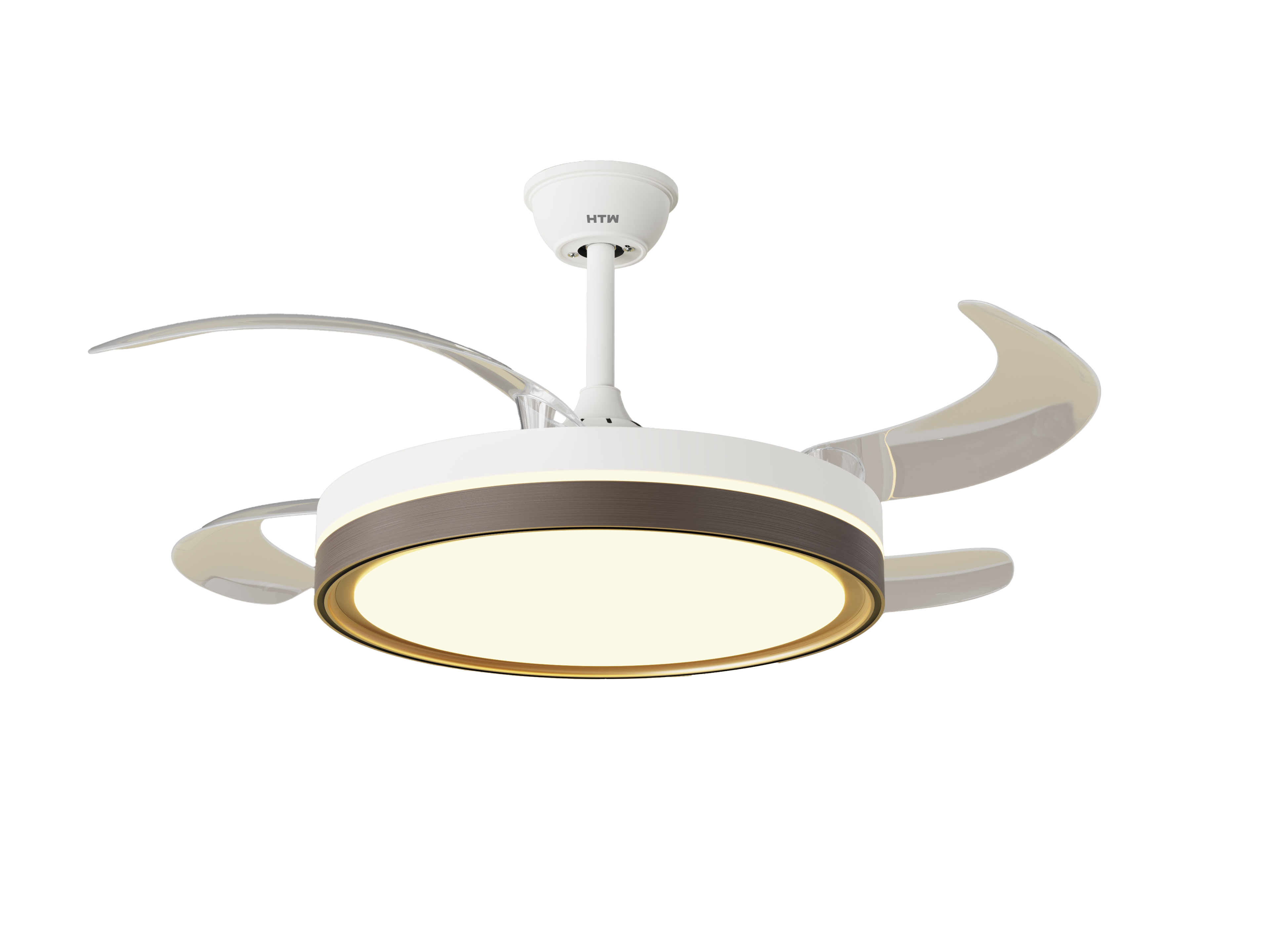 Ventilador de techo con fuente de luz motor dc htw-vt-33ret2 blanco 50 cm retráctil