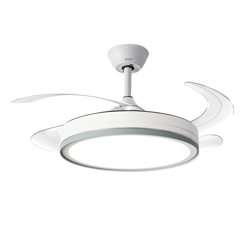 Ventilador de techo con fuente de luz motor dc htw-vt-33ret1 blanco 50 cm retráctil
