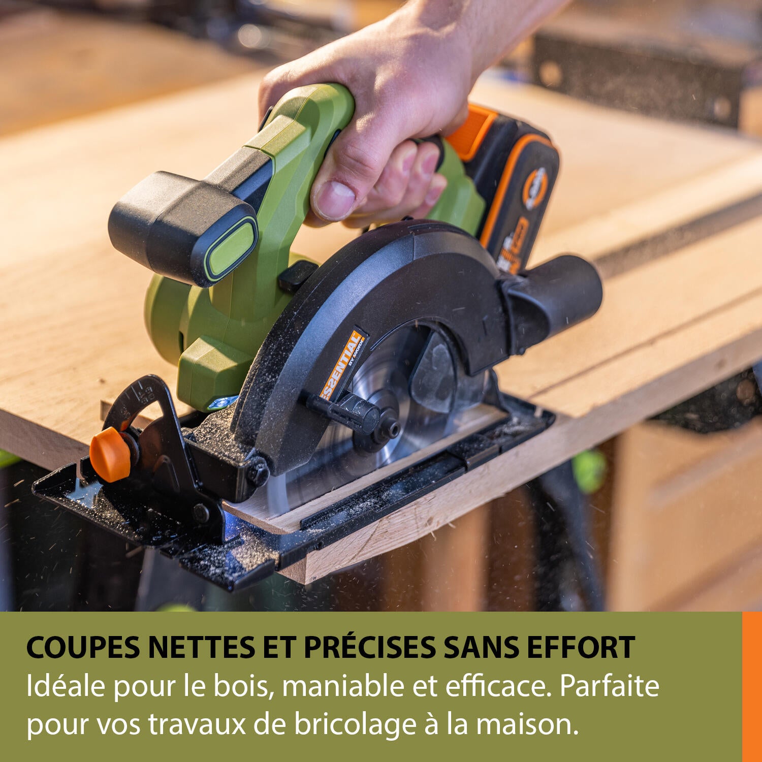 Scie circulaire circulaire sans fil 20V ESSENTIAL BY WORX ES535 + 1 batterie 4Ah - 2