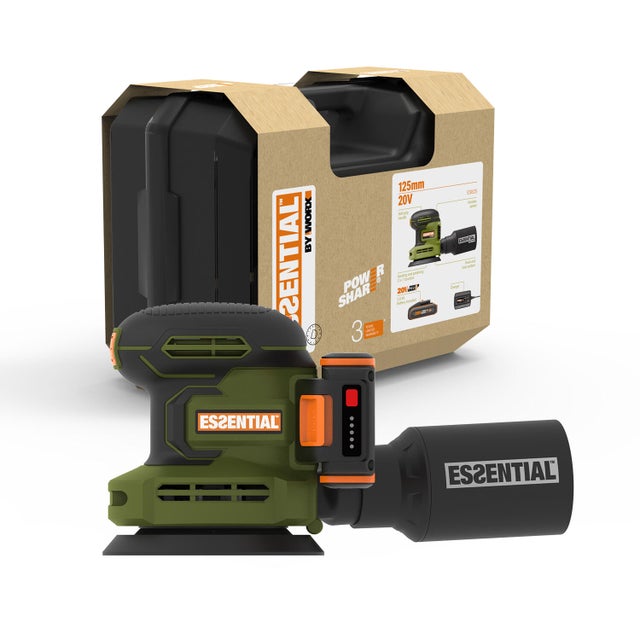 Ponceuse orbitale sans fil 20V ESSENTIAL BY WORX Es825 + 1 batterie 2Ah