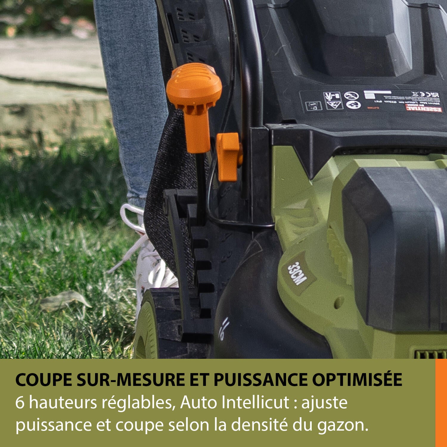 Tondeuse sur batterie 20V 250m² ESSENTIAL BY WORX EJ730E, + 1 batterie 5Ah - 5