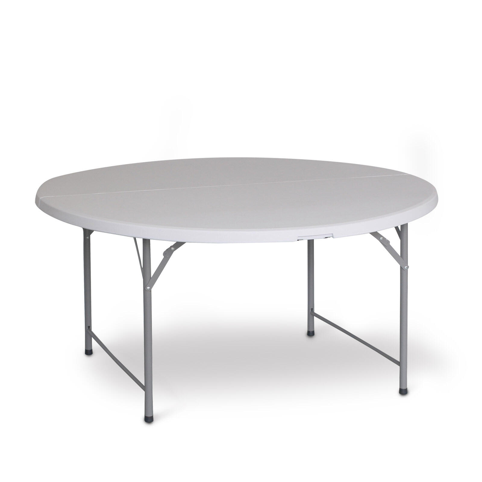 mesa plegable new koln de 74x120x120 cm para seis plazas