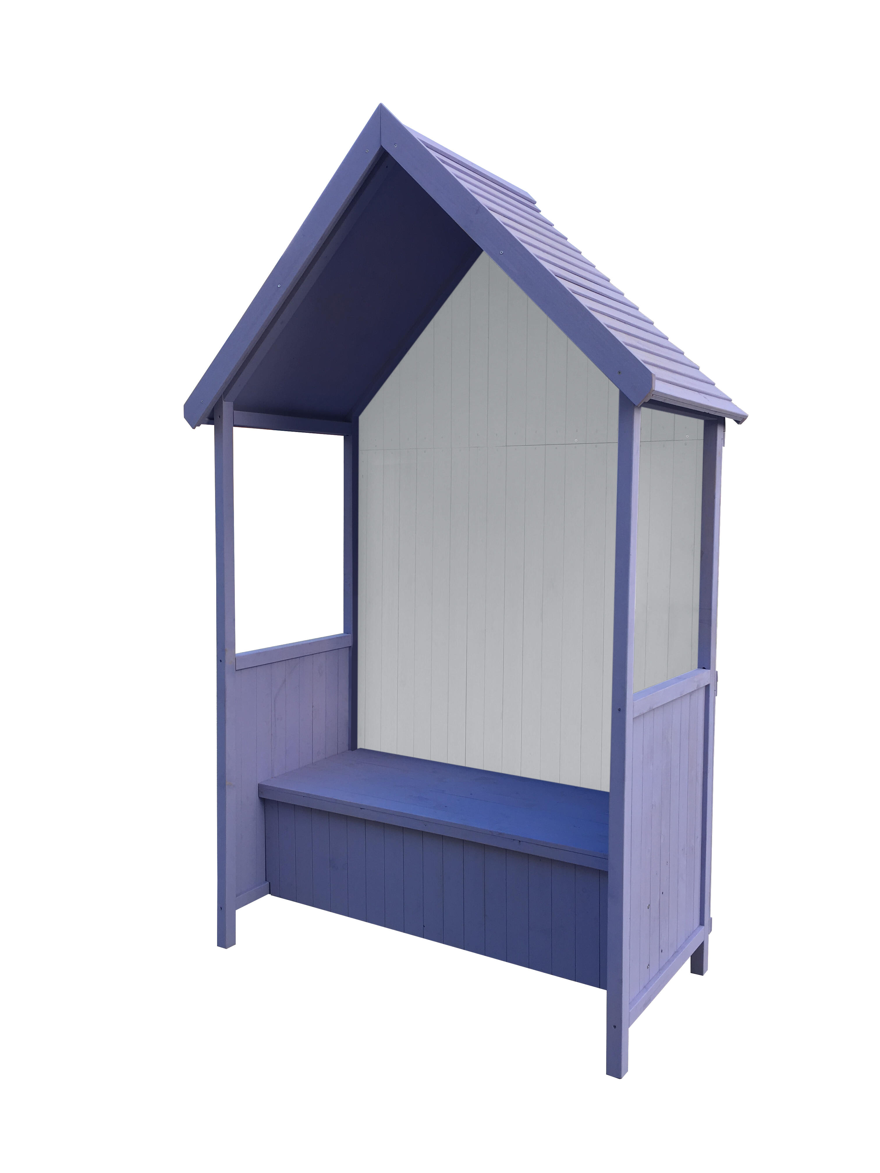 Marquesina de madera con banco alice 223x137x75 cm lila
