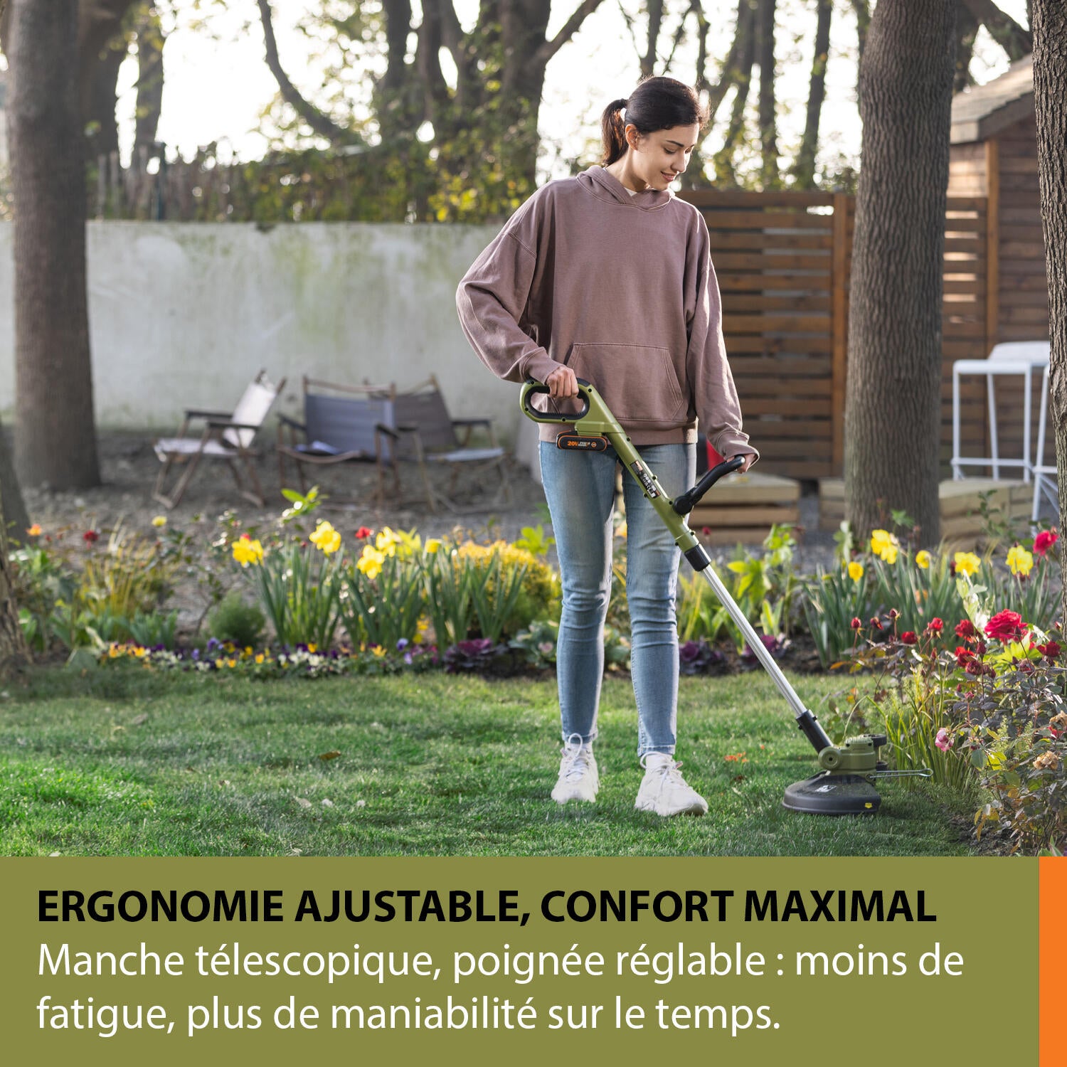 Coupe-bordure sur batterie 20V ESSENTIAL BY WORX EJ161E.9, sans batterie - 3