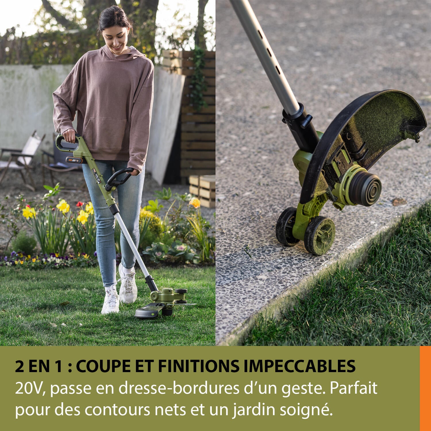 Coupe-bordure sur batterie 20V ESSENTIAL BY WORX EJ161E.9, sans batterie - 2