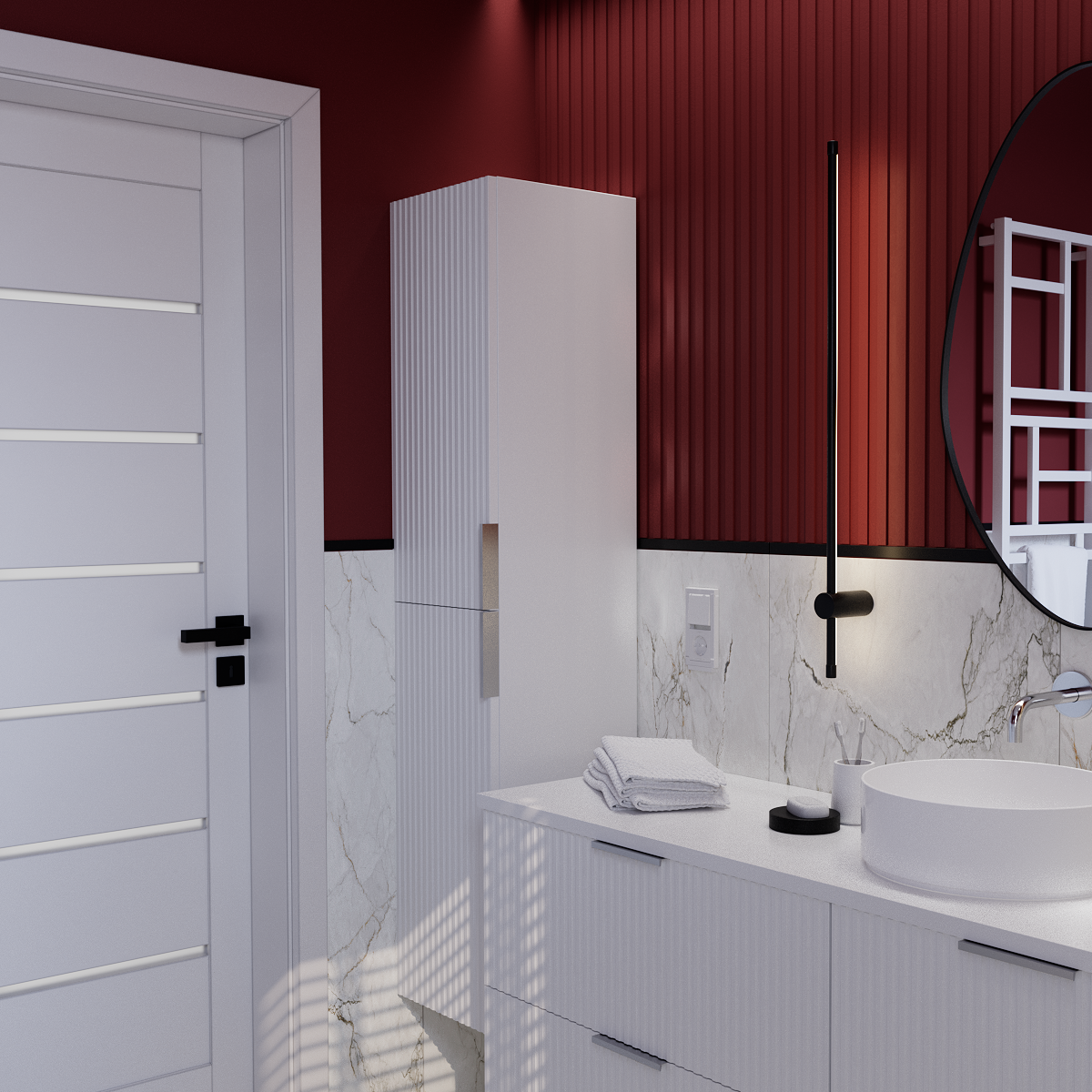 Umywalka nablatowa Studio Round 37 cm biała SENSEA - 7