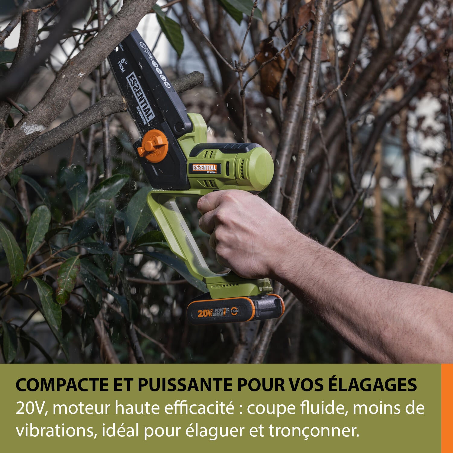 Elagueuse sur batterie 20V ESSENTIAL BY WORX EJ320E.9, sans batterie - 2