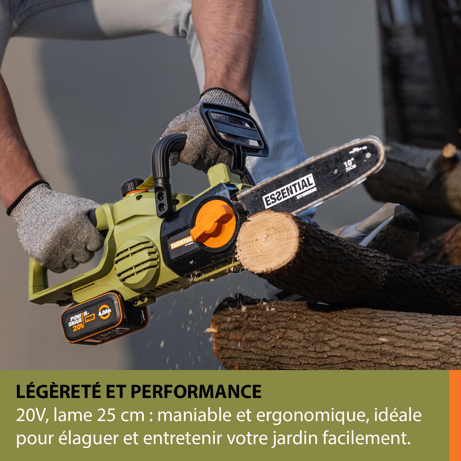 Tronçonneuse sur batterie 20V ESSENTIAL BY WORX EJ321E.9, sans batterie - 2
