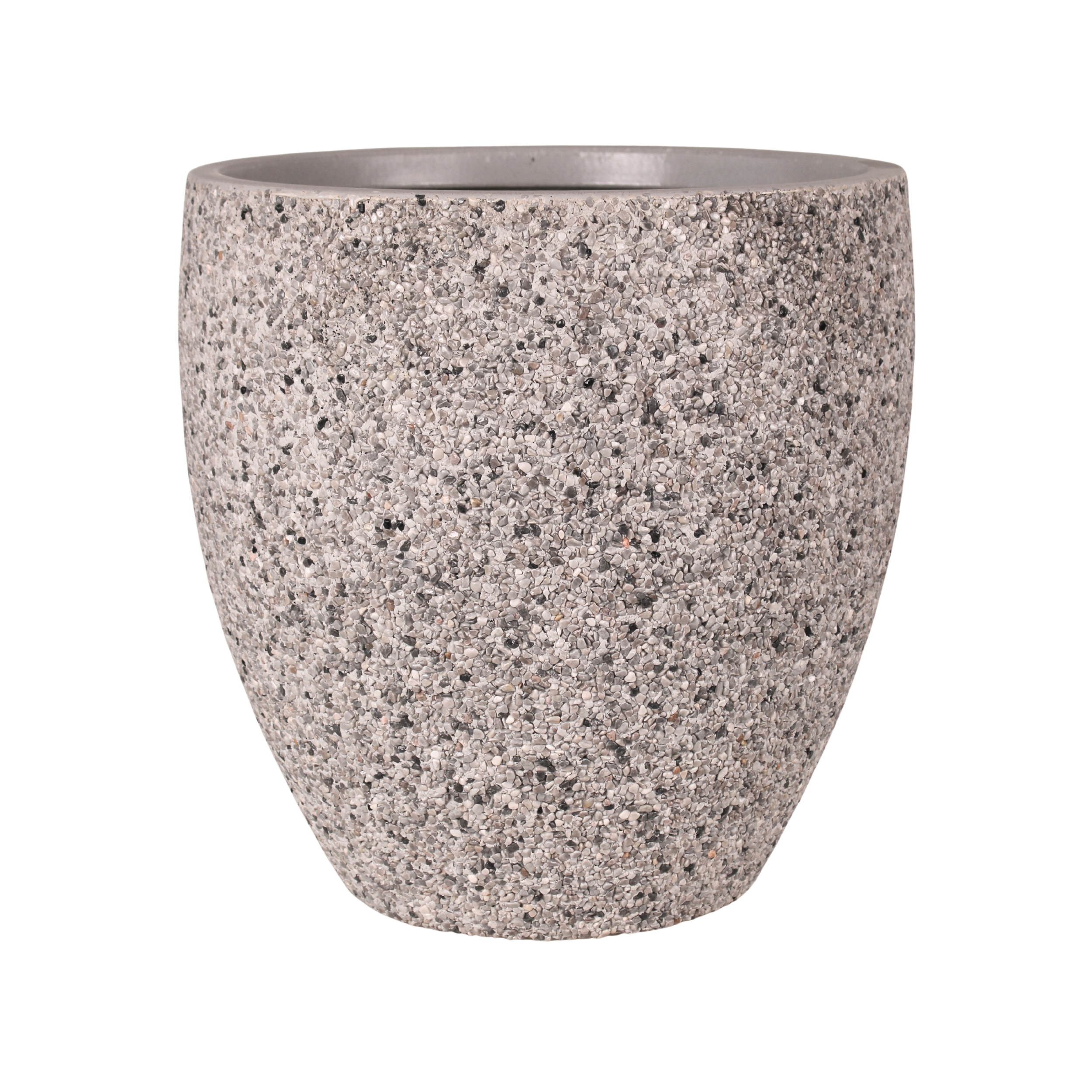 Donica Rocky efekt kamienny śr.26 cm szara Cermax