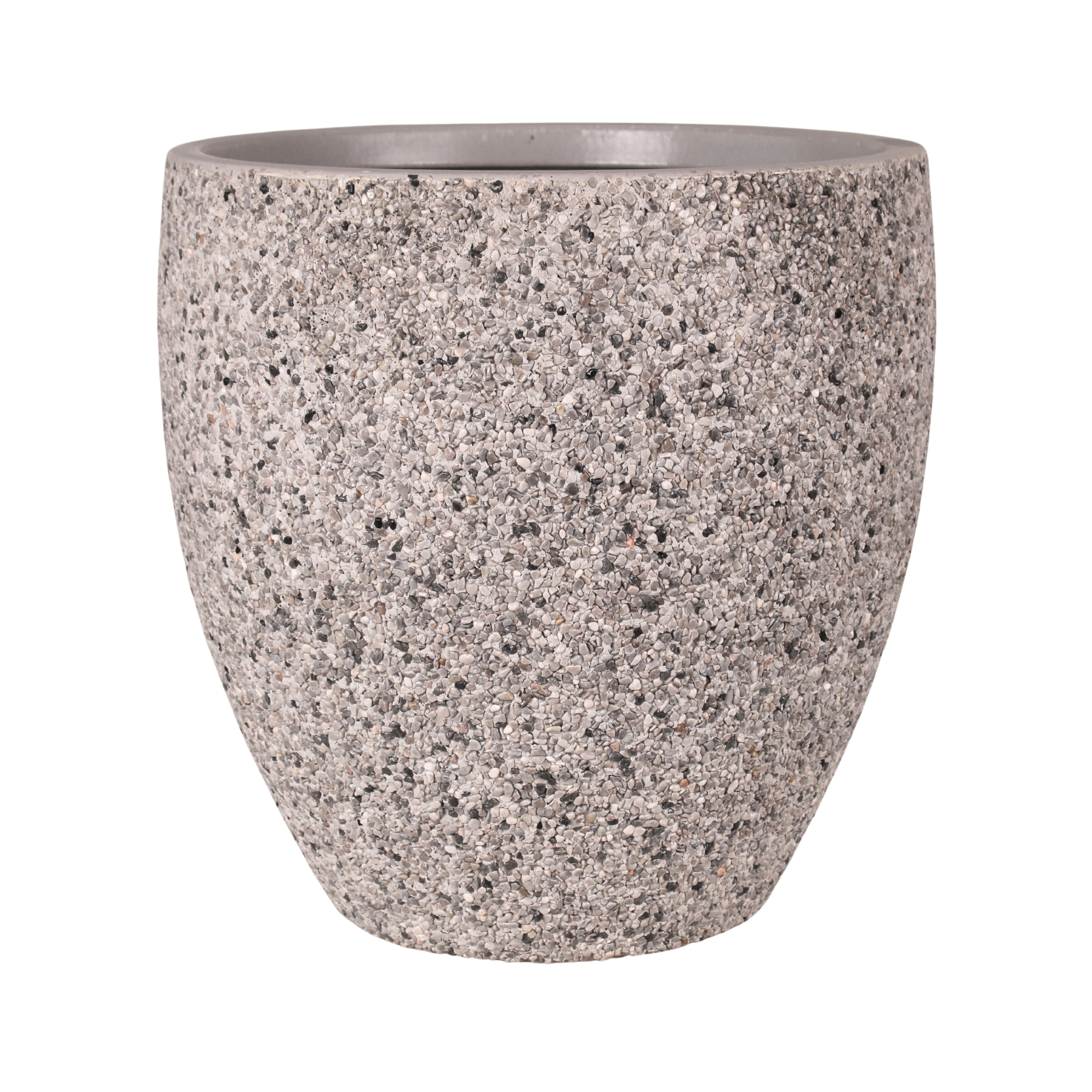 Donica Rocky efekt kamienny śr.34 cm szara Cermax