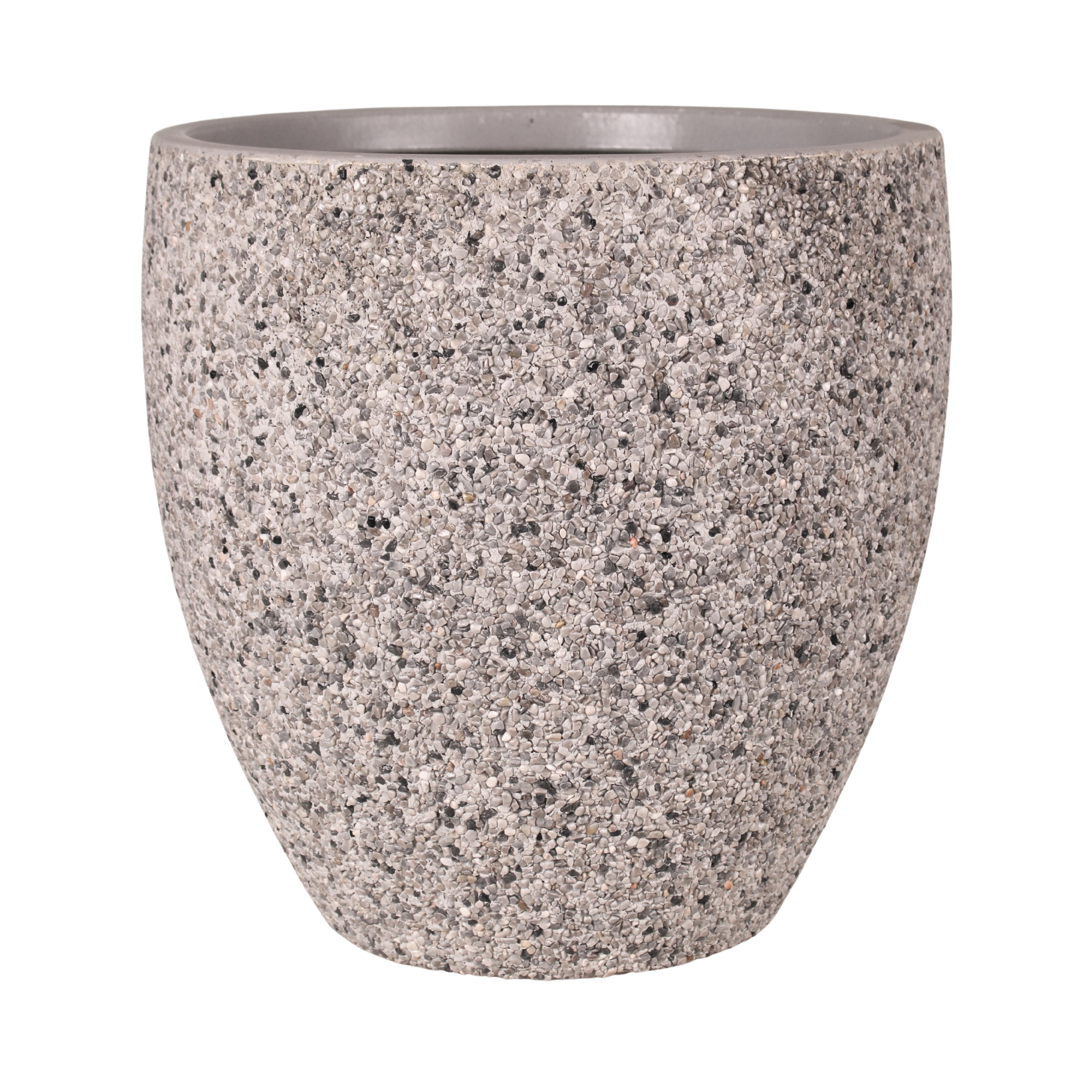 Donica Rocky efekt kamienny śr.44 cm szara Cermax