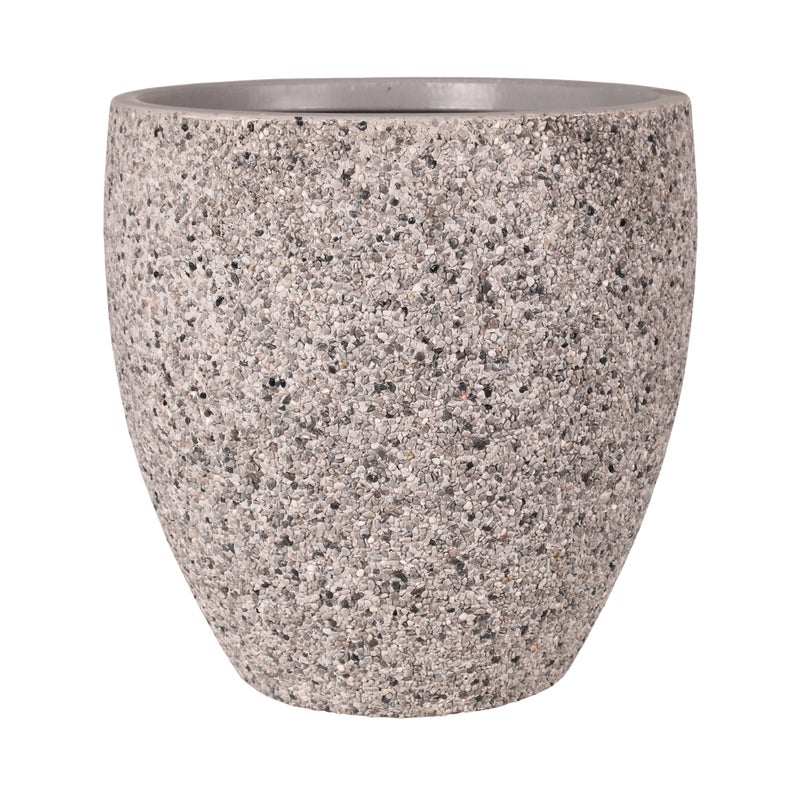 Donica Rocky efekt kamienny śr.44 cm szara Cermax