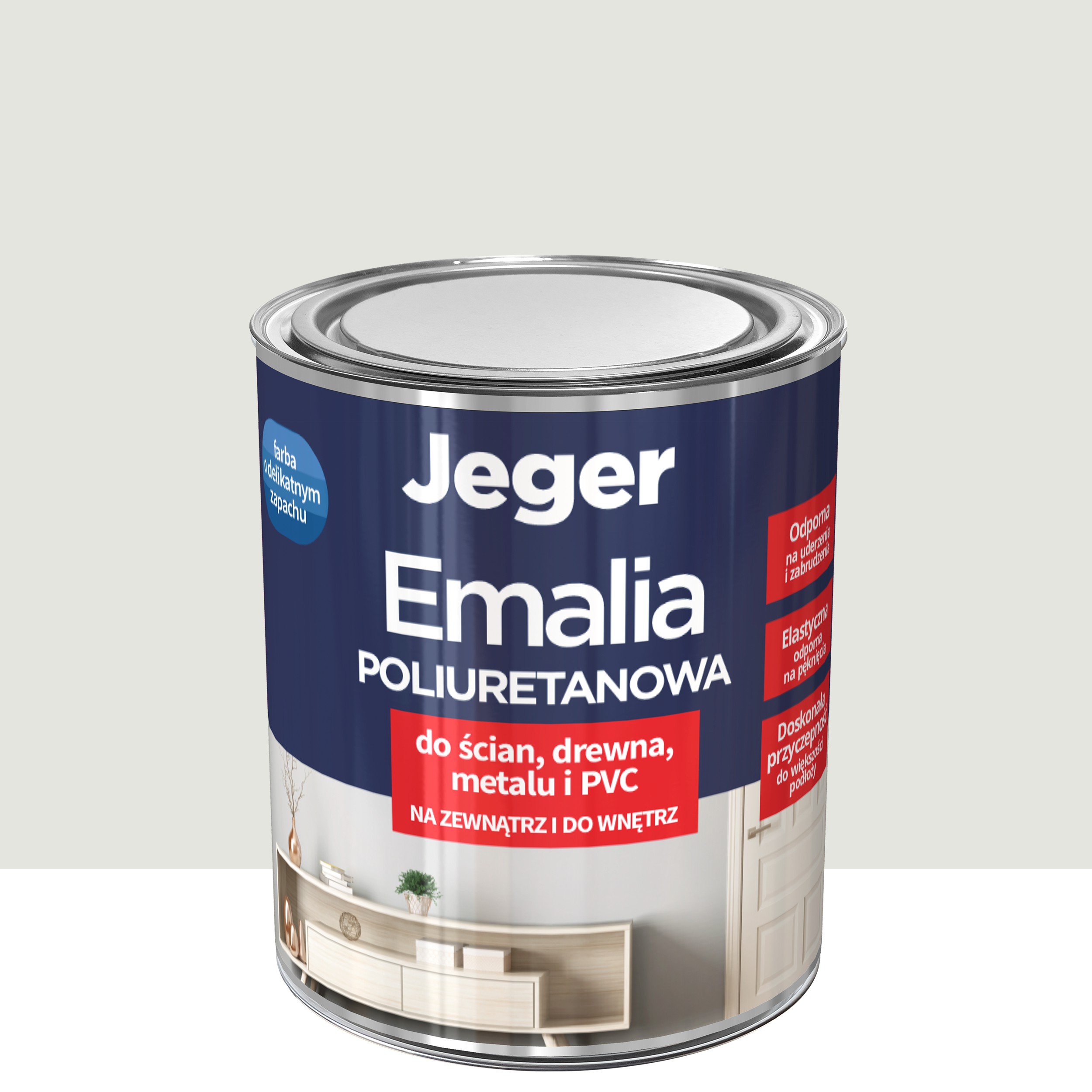 Emalia poliuretanowa Premium Platynowy półmat 0.5 l Jeger