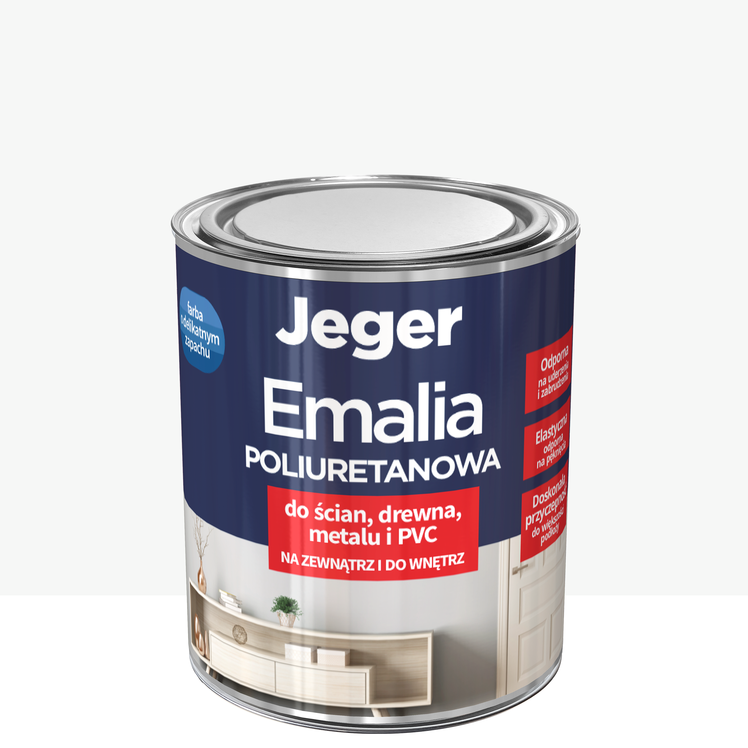 Emalia poliuretanowa Premium Perłowy półmat 0.5 l Jeger