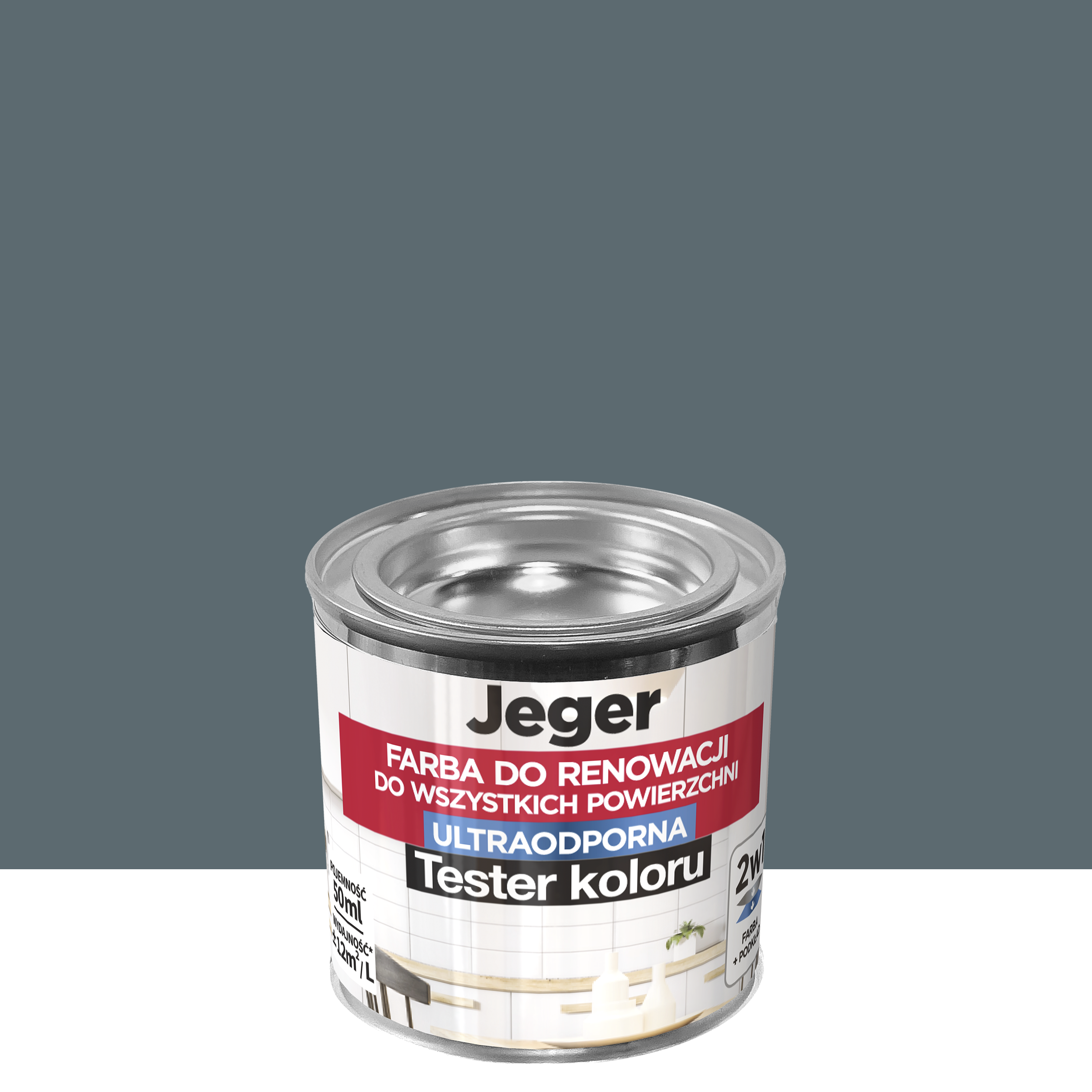 Tester farby do renowacji do wszystkich powierzchni Grafit 50 ml Jeger