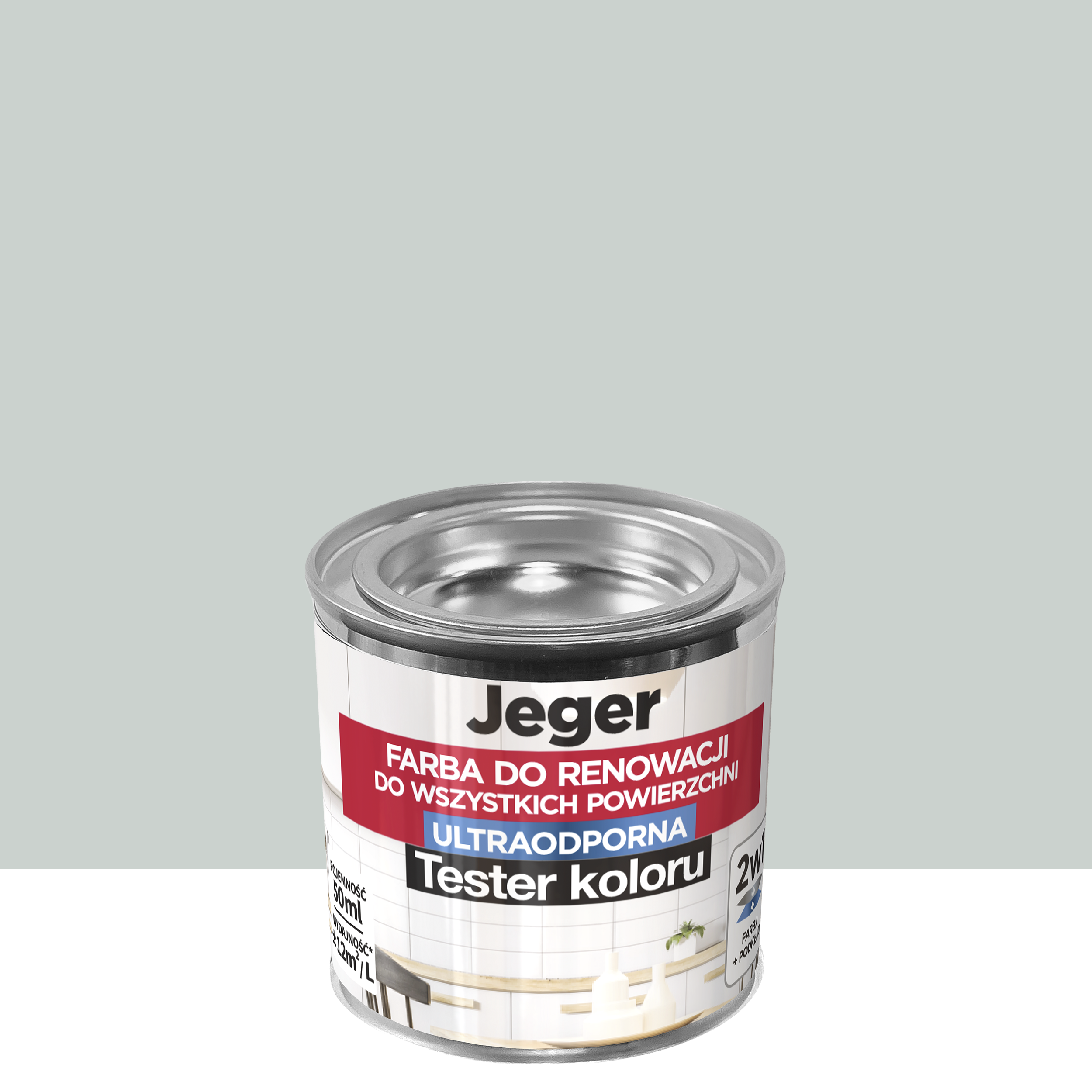 Tester farby do renowacji do wszystkich powierzchni Popielaty 50 ml Jeger