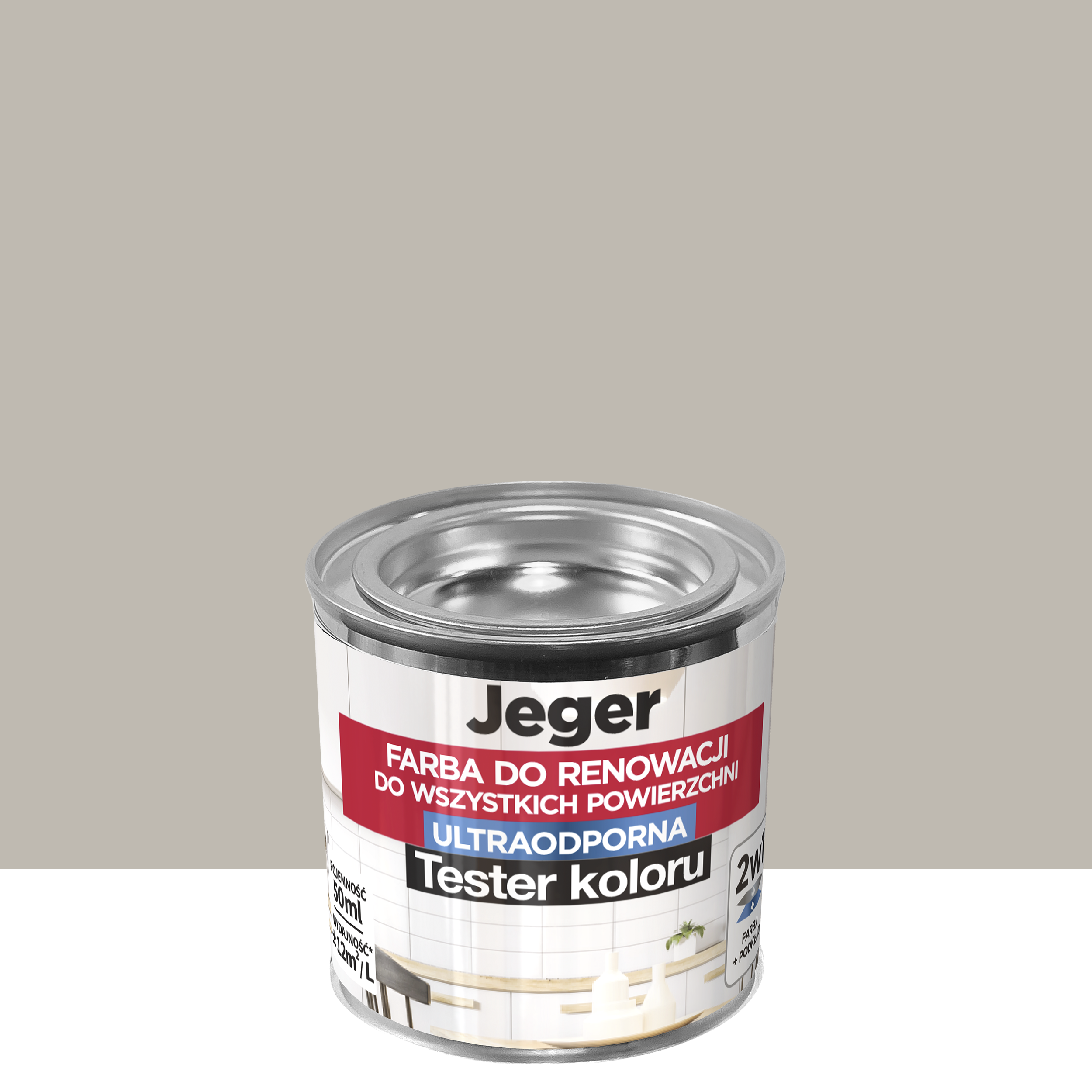 Tester farby do renowacji do wszystkich powierzchni Księżycowy kamień 50 ml Jeger