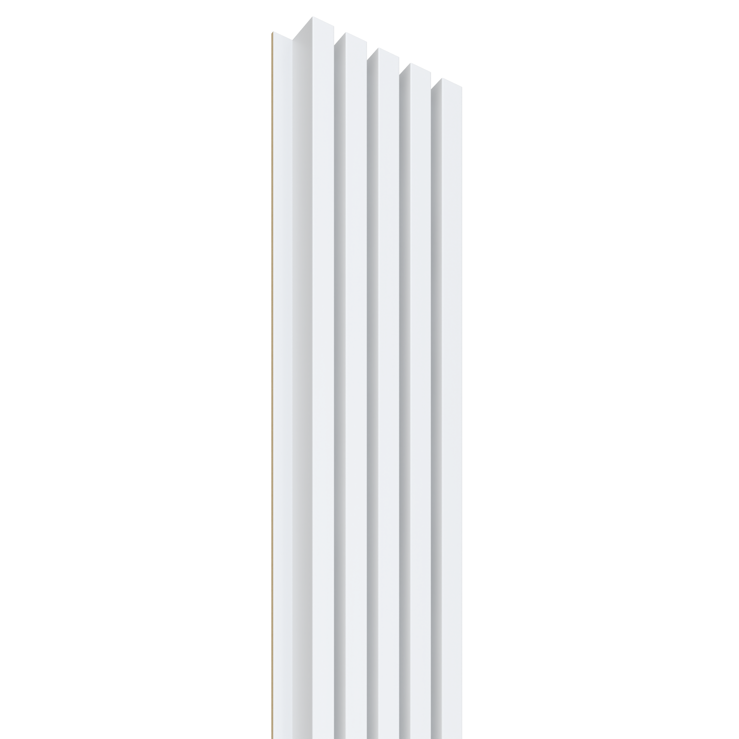 Panele ścienne 3D Lamel na HDF 275x15.9 cm Białe 5 Lameli