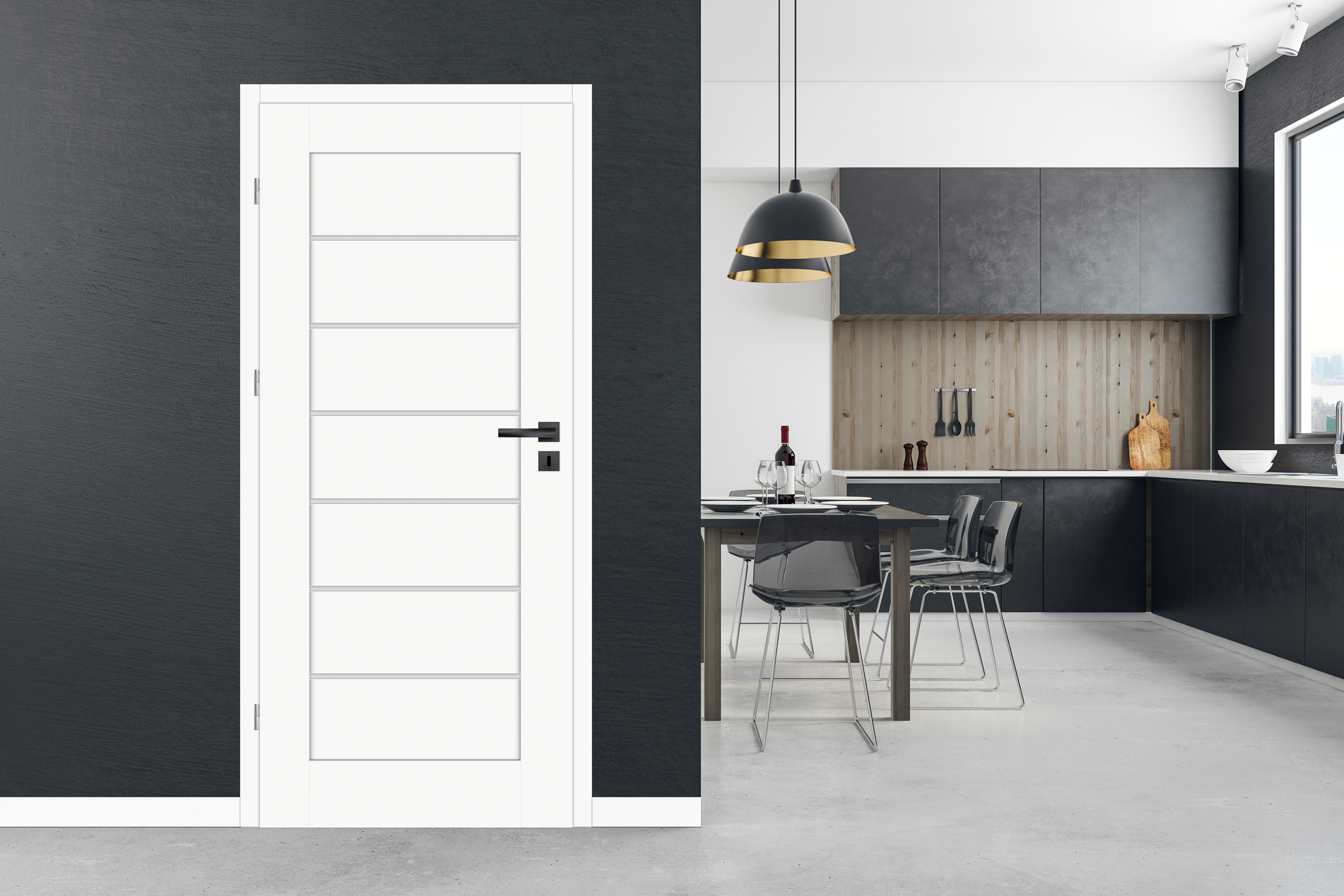 Drzwi wewnętrzne pokojowe Syrion 80 lewe białe - 2