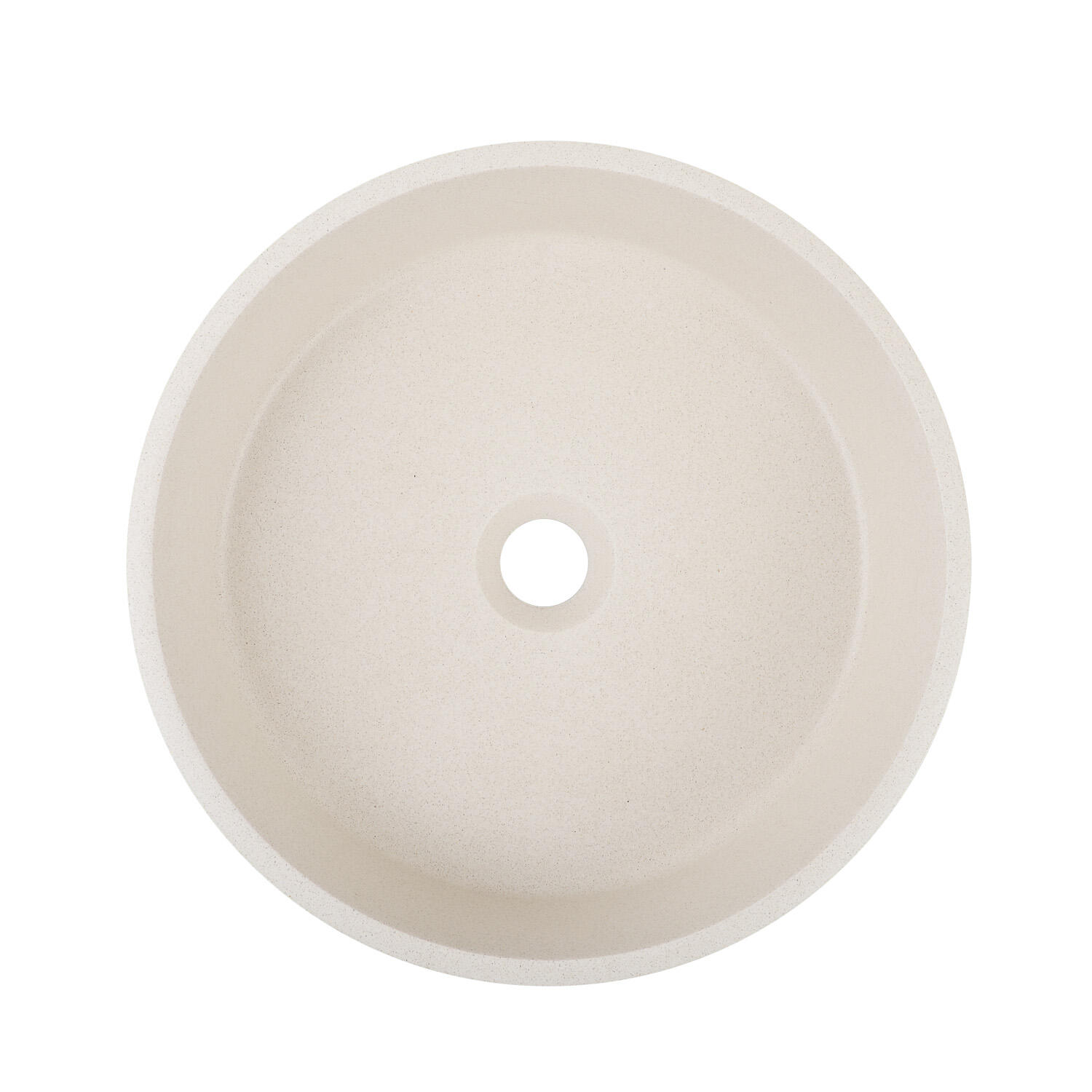 Vasque à poser béton rond Sand H.12 x Diam.36 cm beige mat - 3
