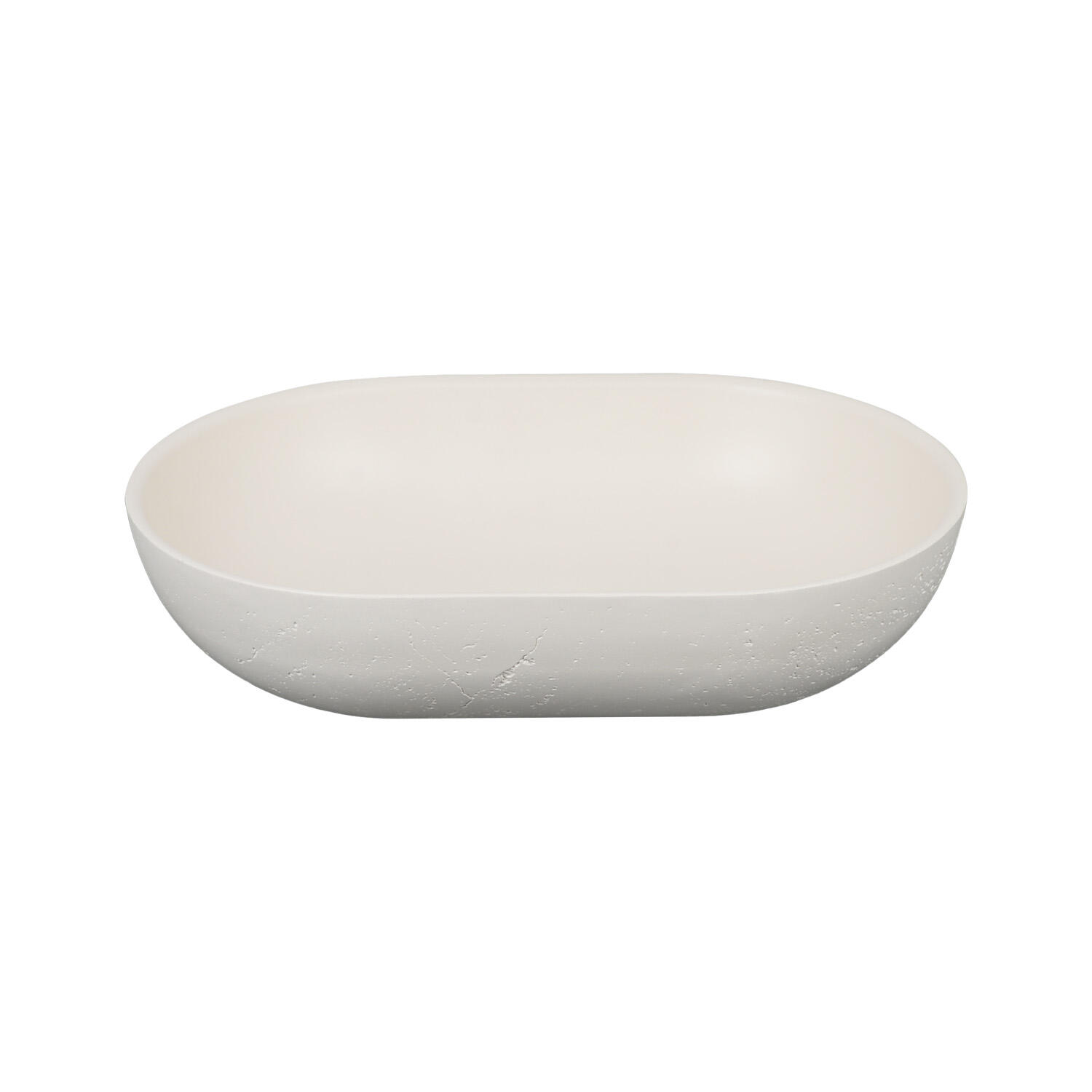 Vasque à poser béton ovale Eve H.13 x l.53 x P.35 cm beige mat - 3