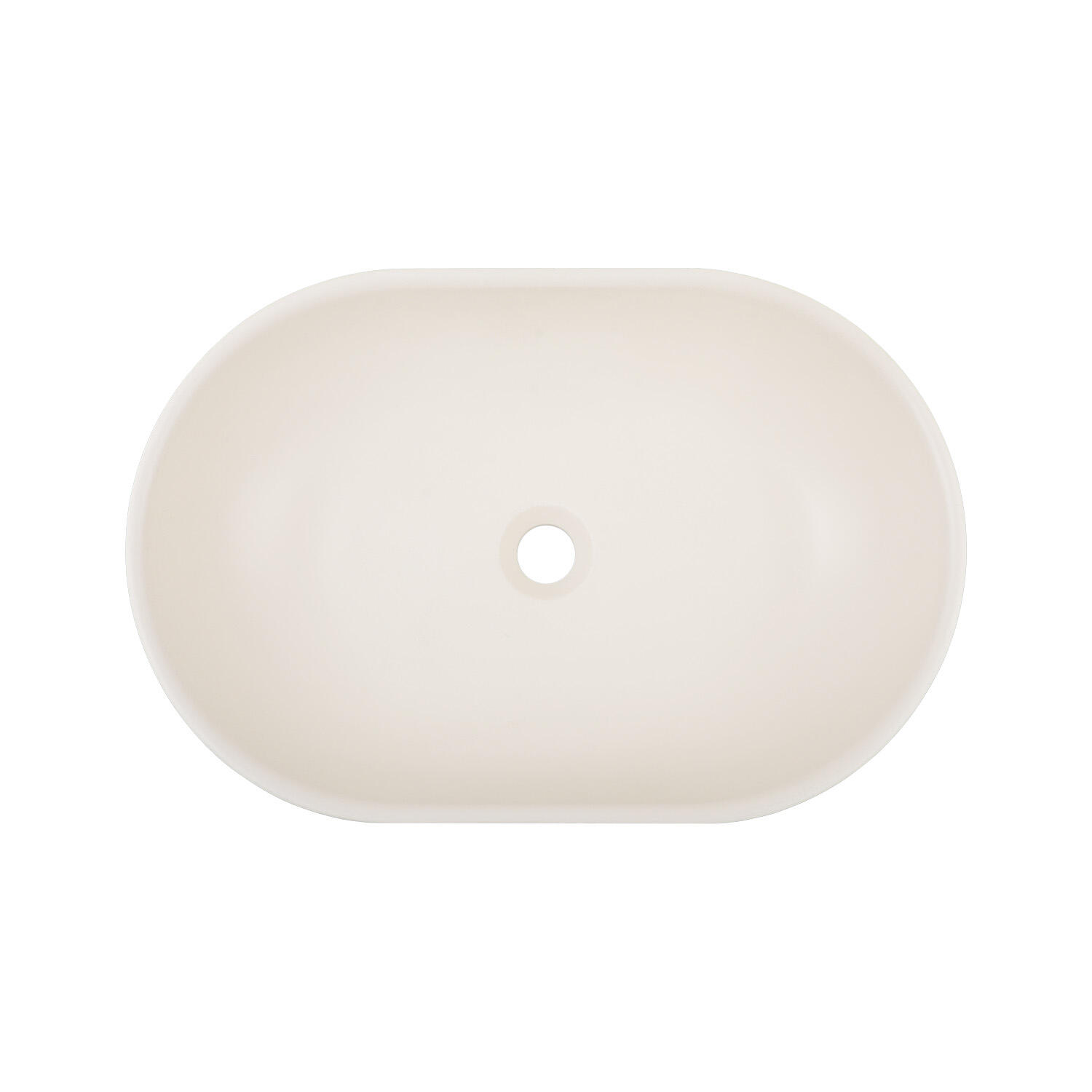 Vasque à poser béton ovale Eve H.13 x l.53 x P.35 cm beige mat - 2