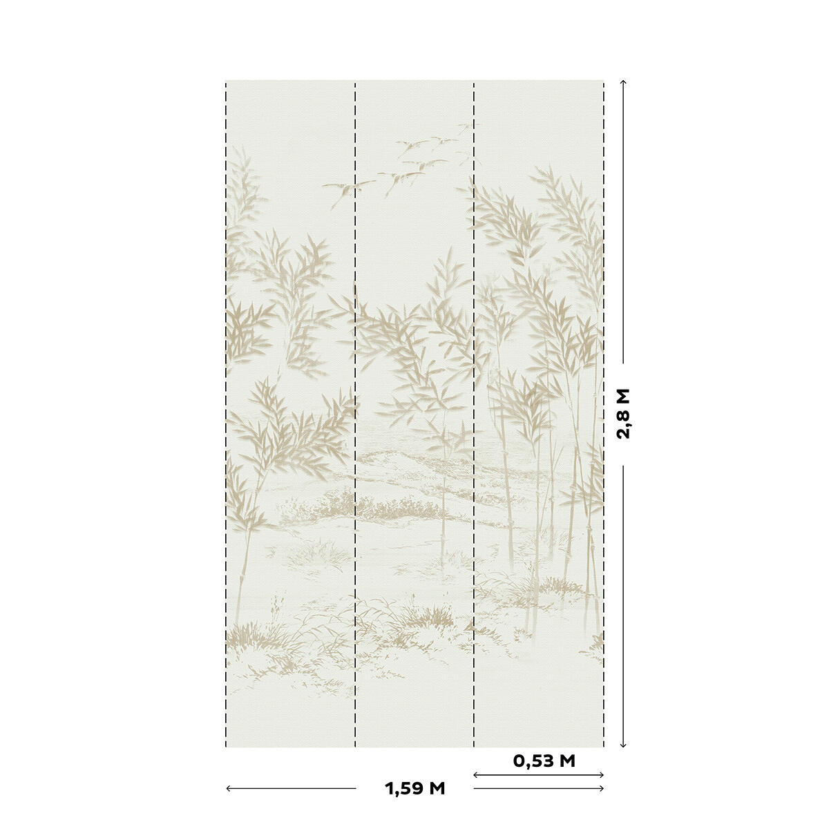 Mural TNT lavable beige 53 x 280 cm ART OF THE HOME - 2