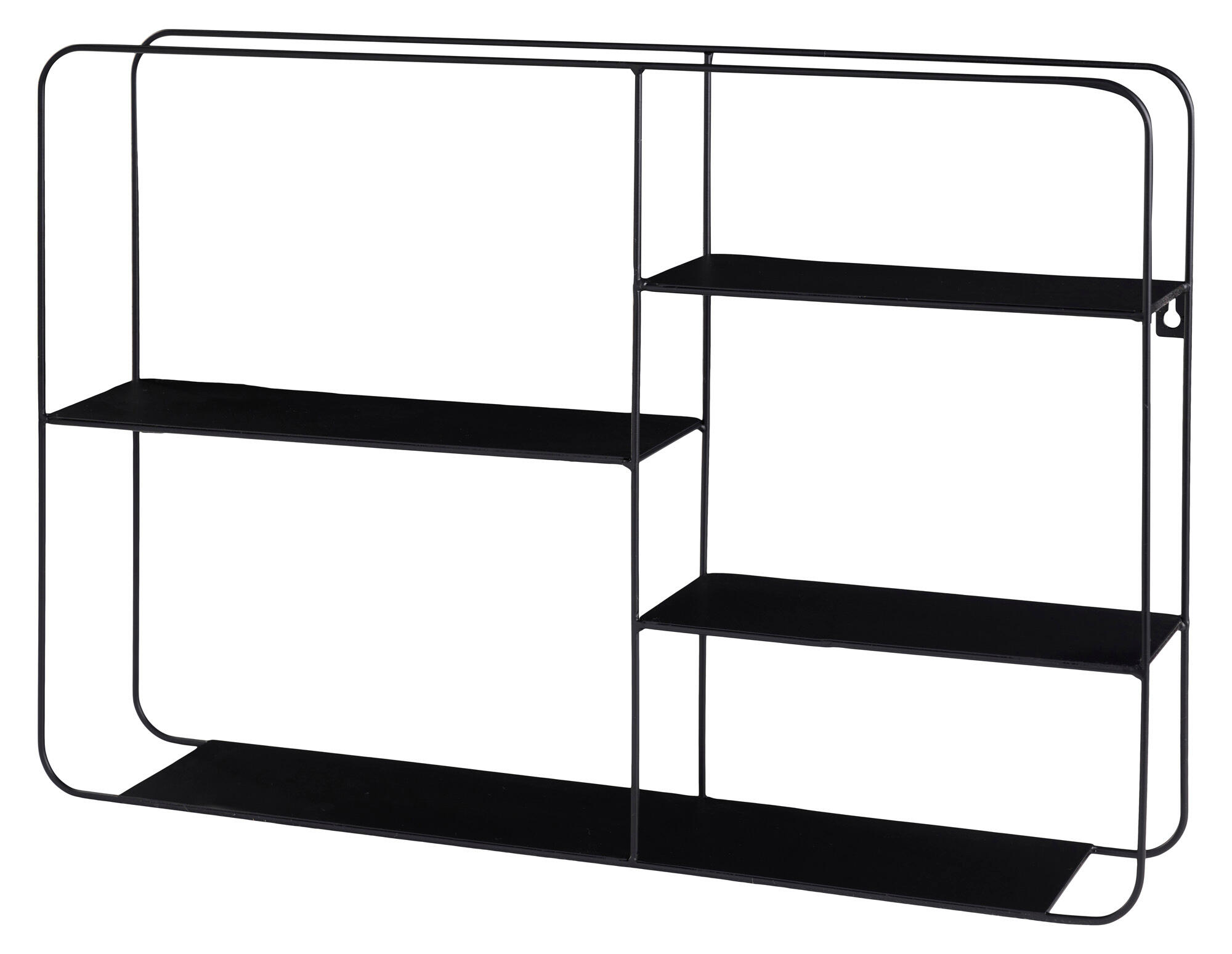 Estante metálico de 4 baldas 57x40x10 cm negro