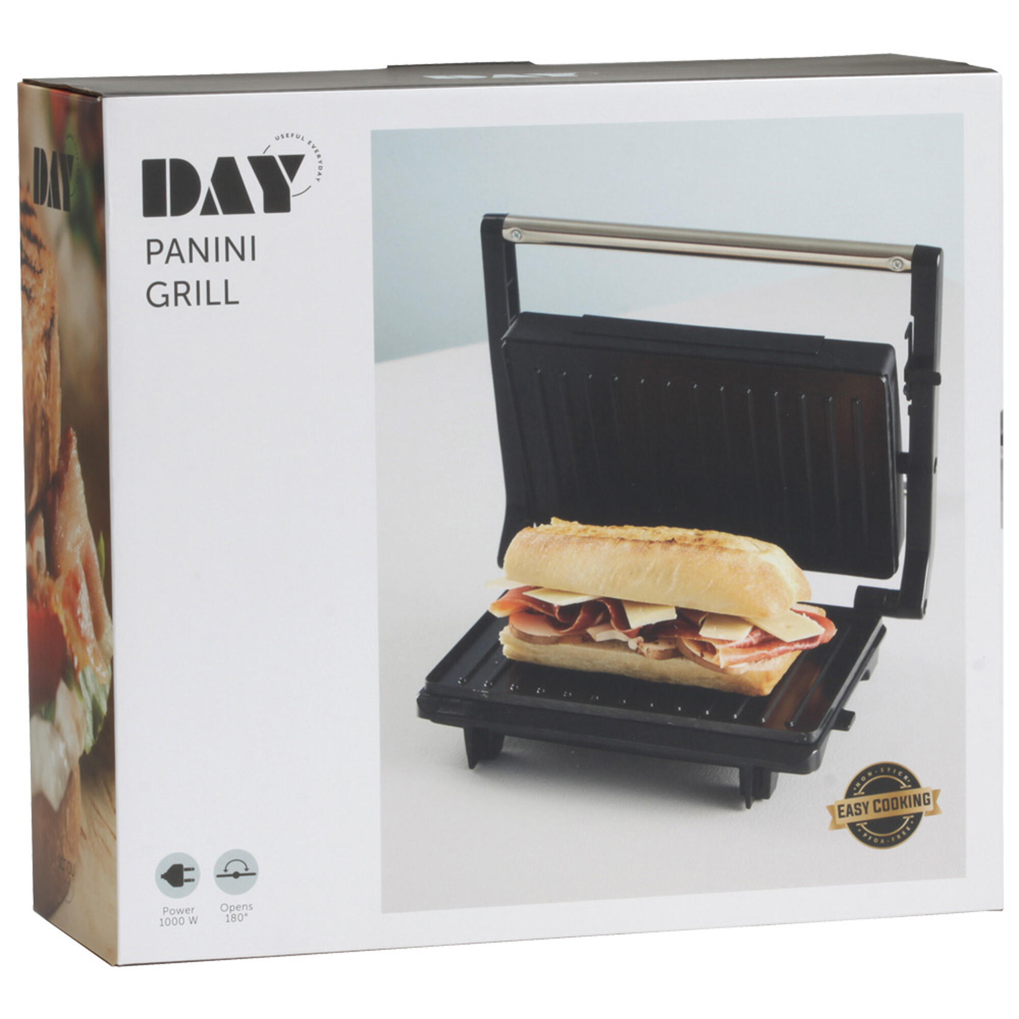 Sandwichera-plancha 1000W negra - 12