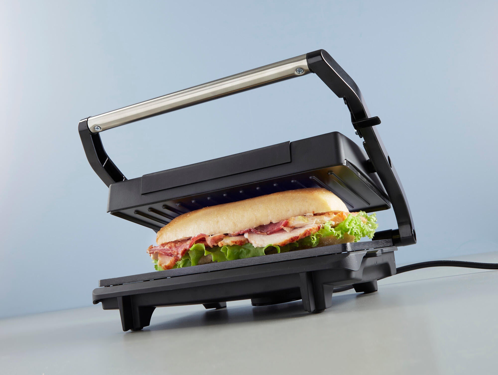 Sandwichera-plancha 1000W negra - 7