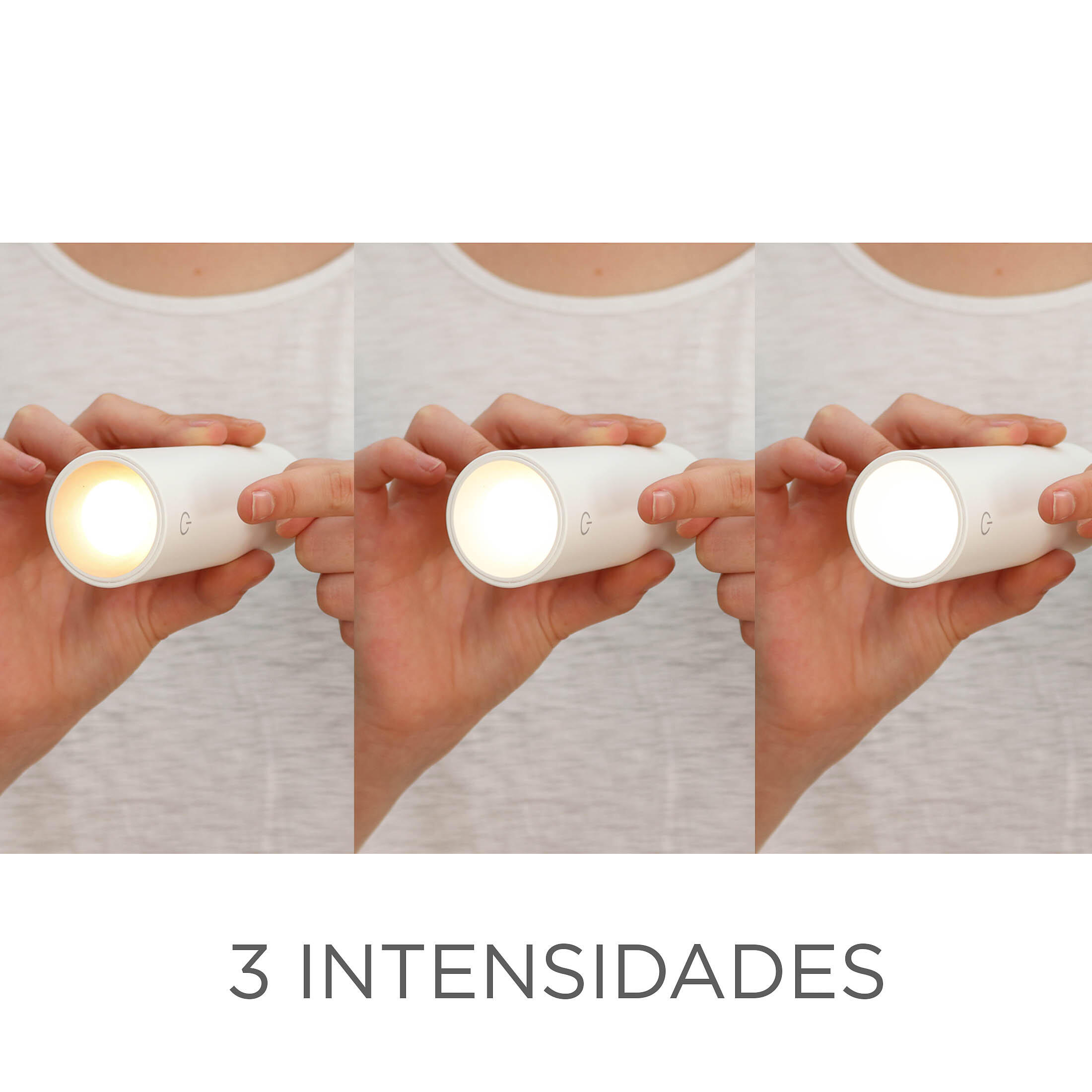 Aplique de pared LED recargable sin cables con interruptor Roll 4 NEW GARDEN blanco carga con batería luz cálida 3000K intensidad regulable IP20 300 lm - 6