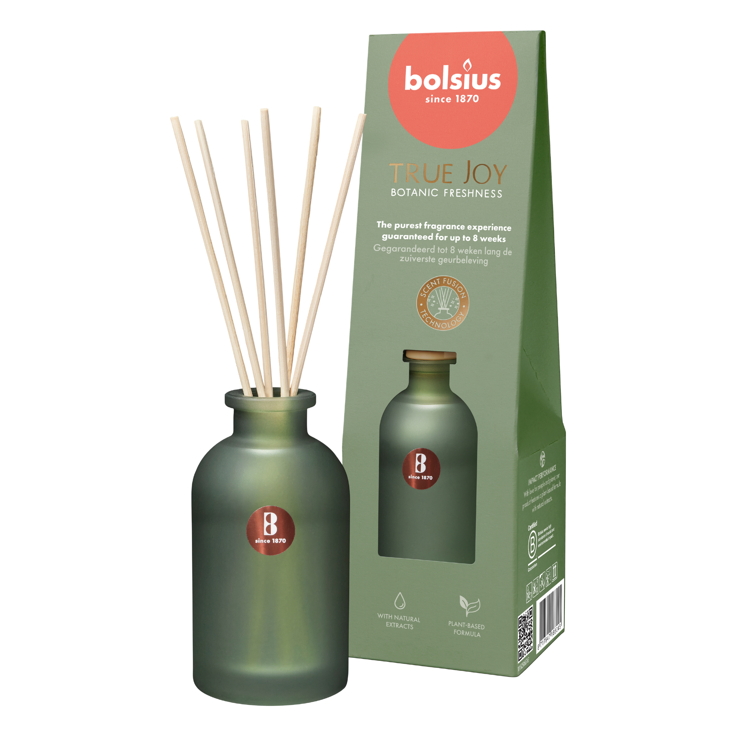 Dyfuzor zapachowy Bolsius True Joy Botanic Freshnesso 80 ml zapach ogrodu ziołowego