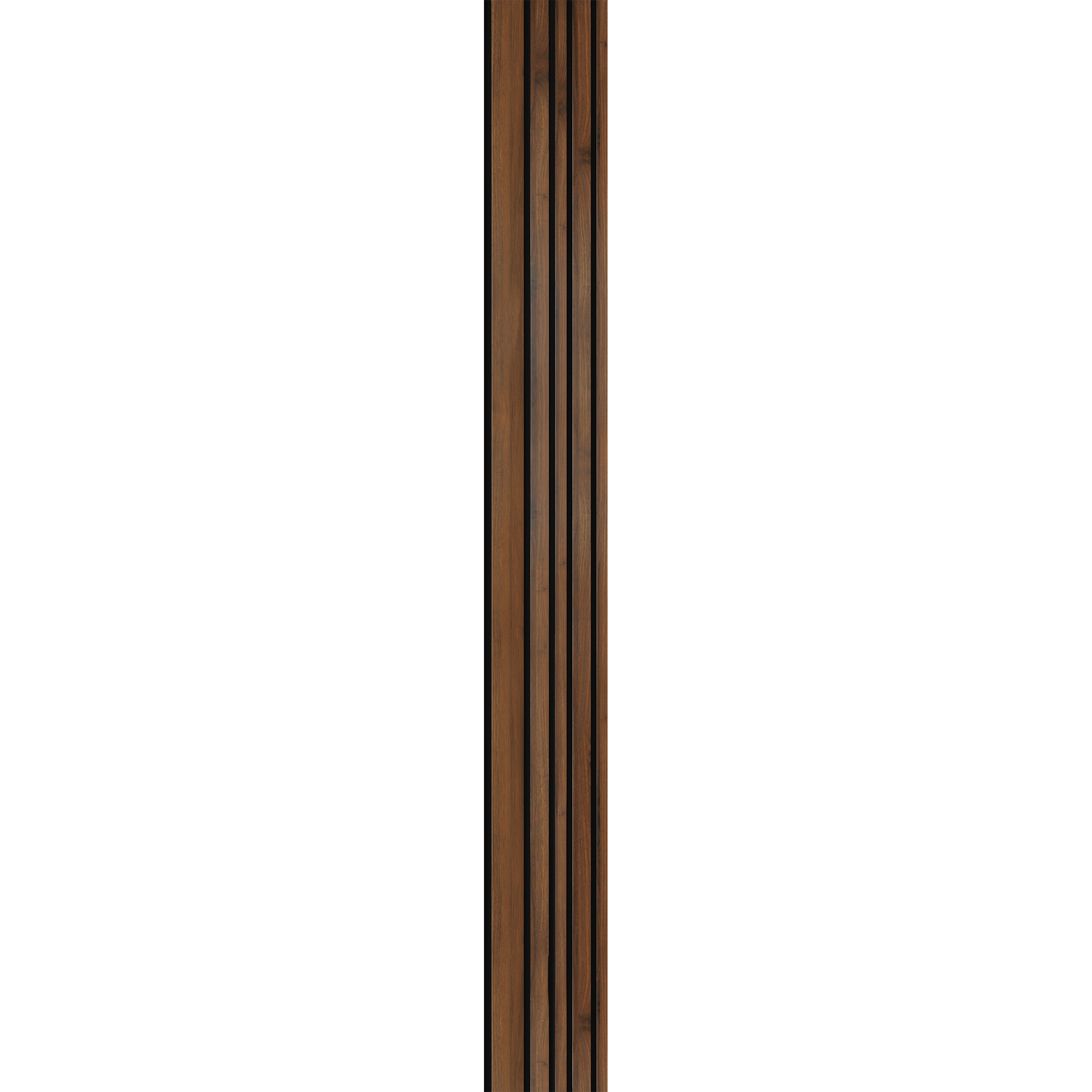 Panele ścienne 3D Lamel na czarnym filcu 265x30 cm Fusion Orzech Trend
