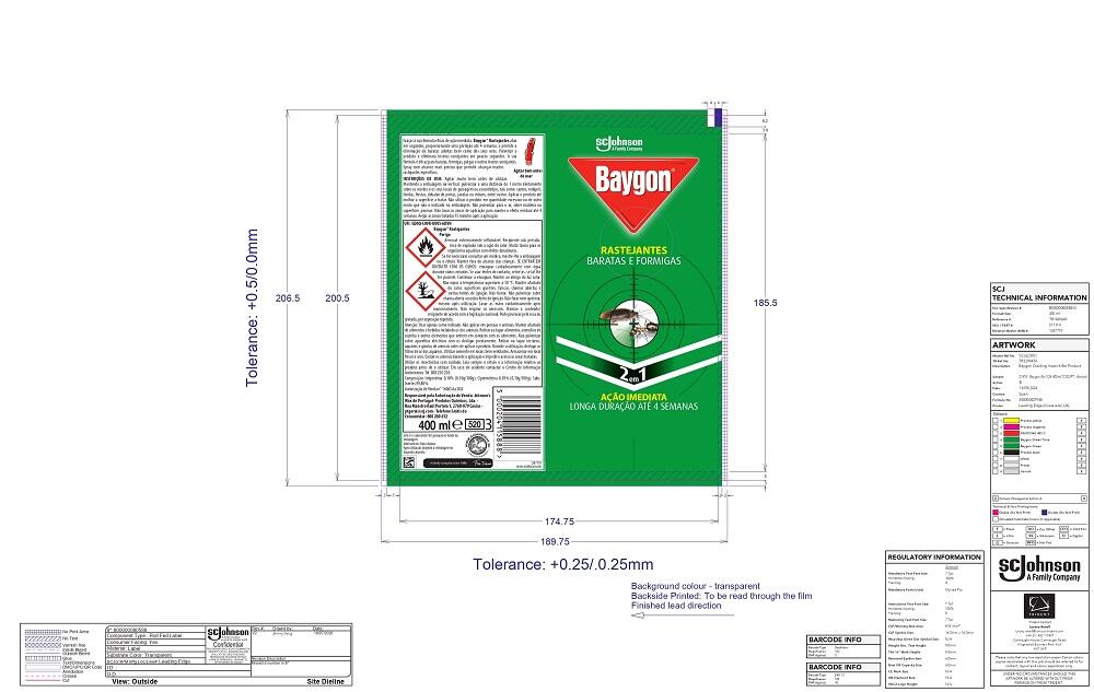 Inseticida baygon rastejantes b&f aerosol 400ml - 2