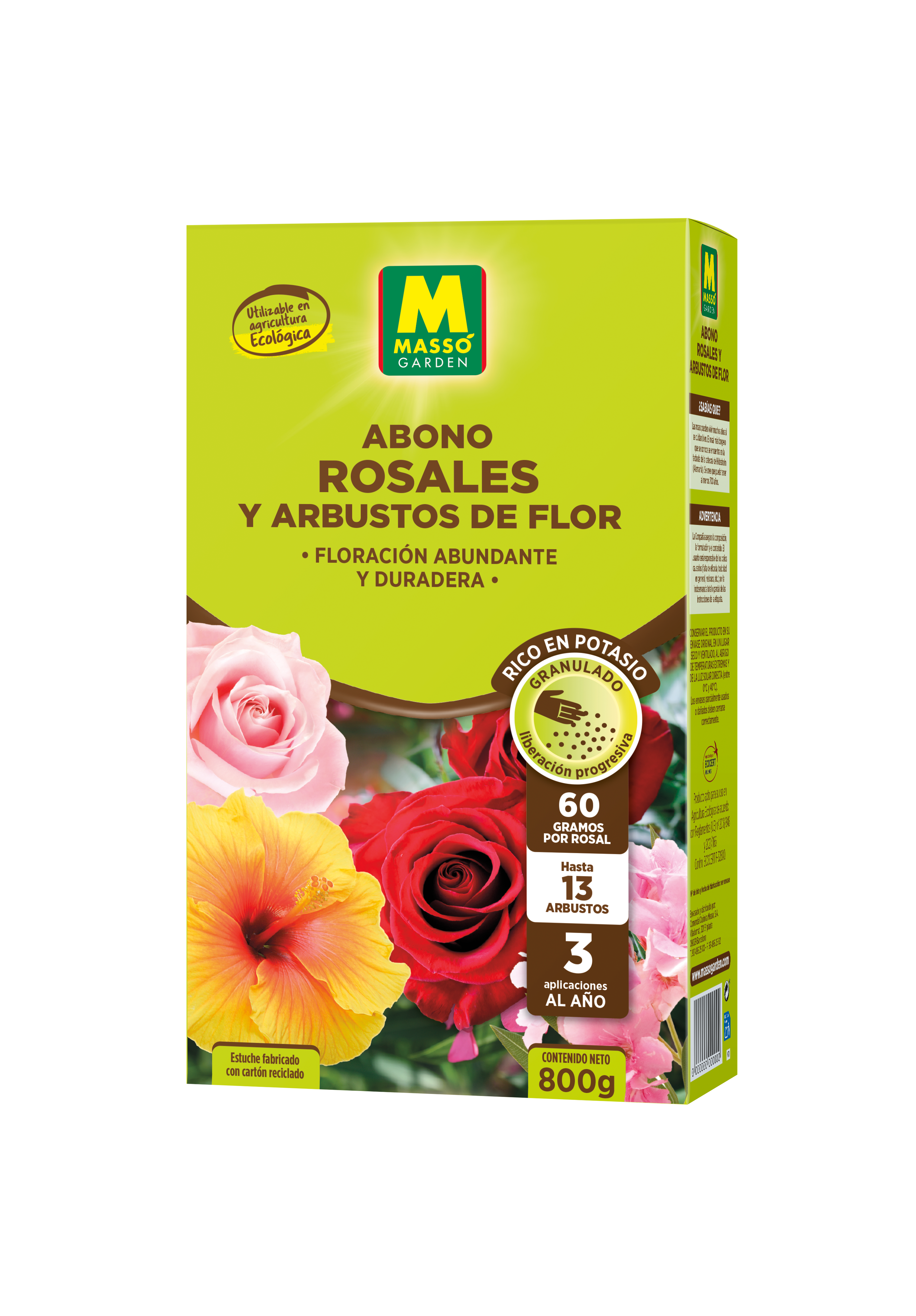 Abono rosales eco 800 g massó
