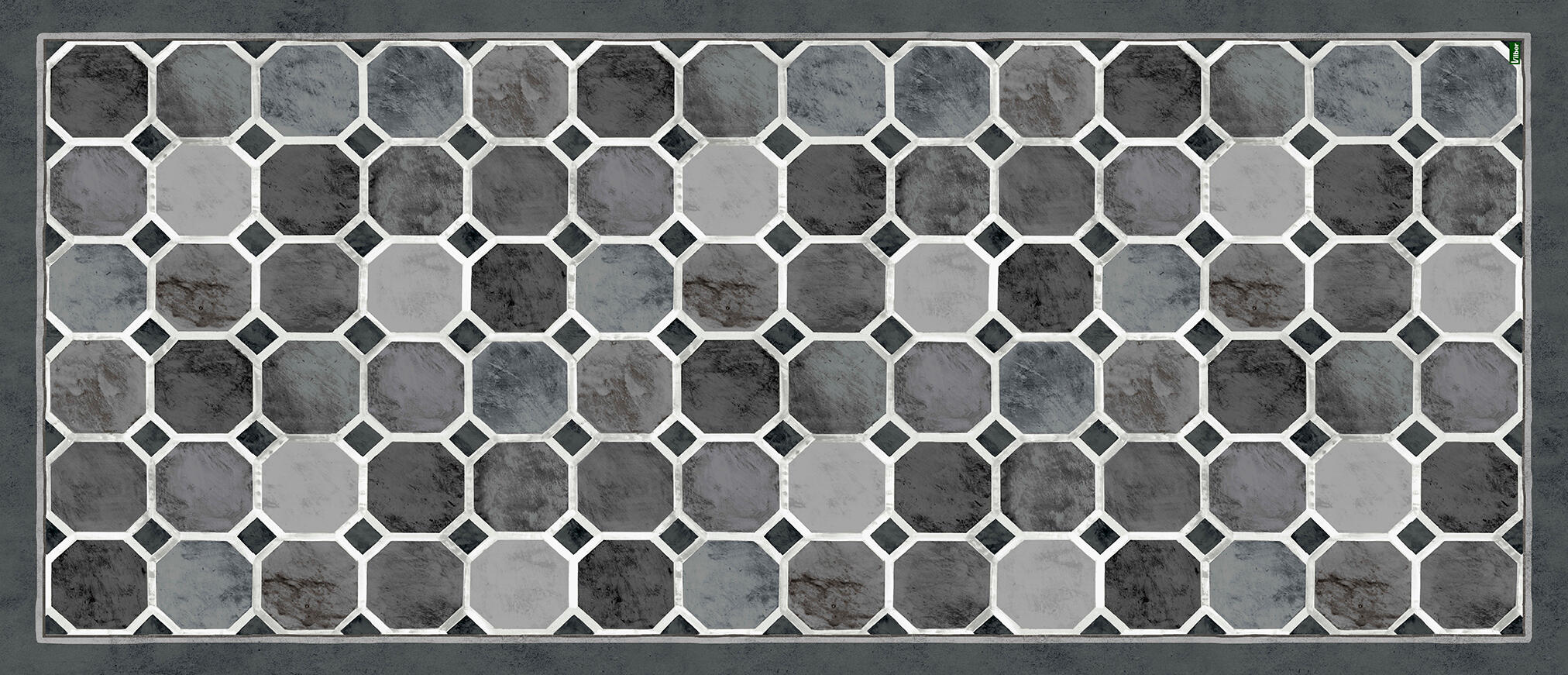 Alfombra de vinilo octo gris 78x180 cm