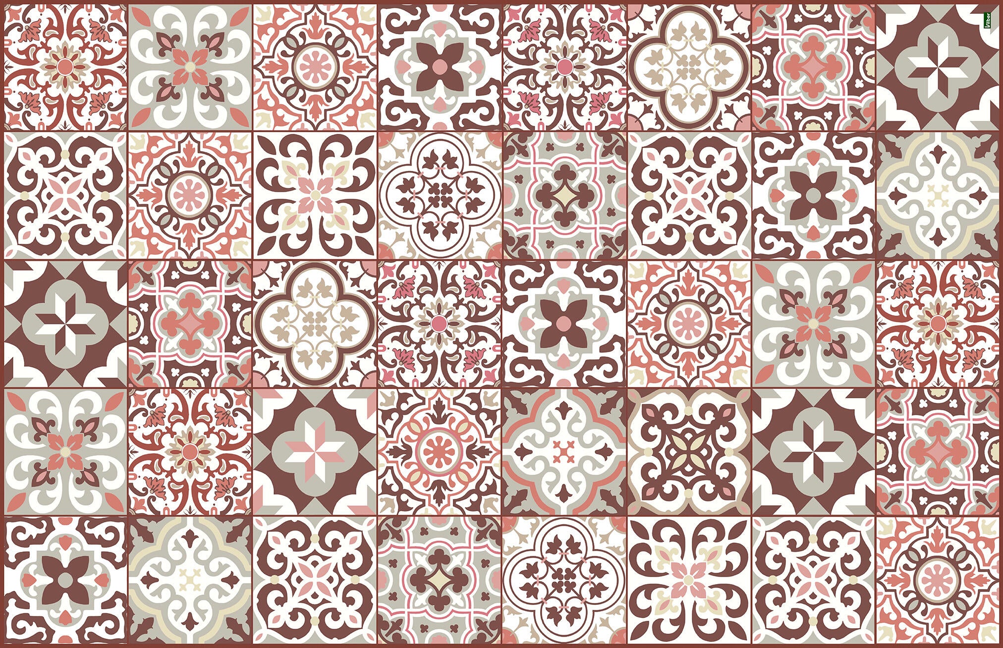 Alfombra de vinilo evora rosa 100x155 cm