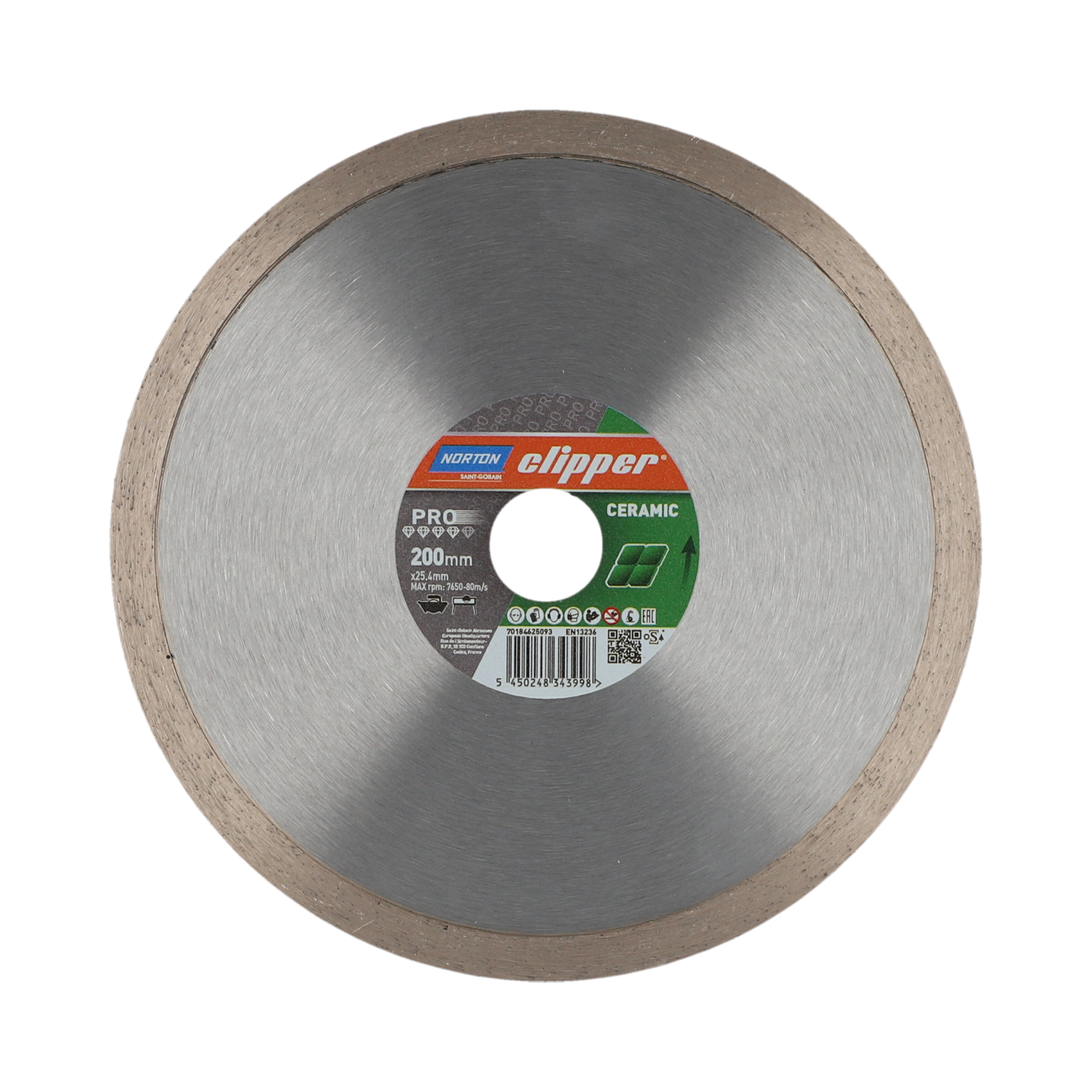 Tarcza diamentowa 200 x 25.4 mm MD120 NORTON CLIPPER